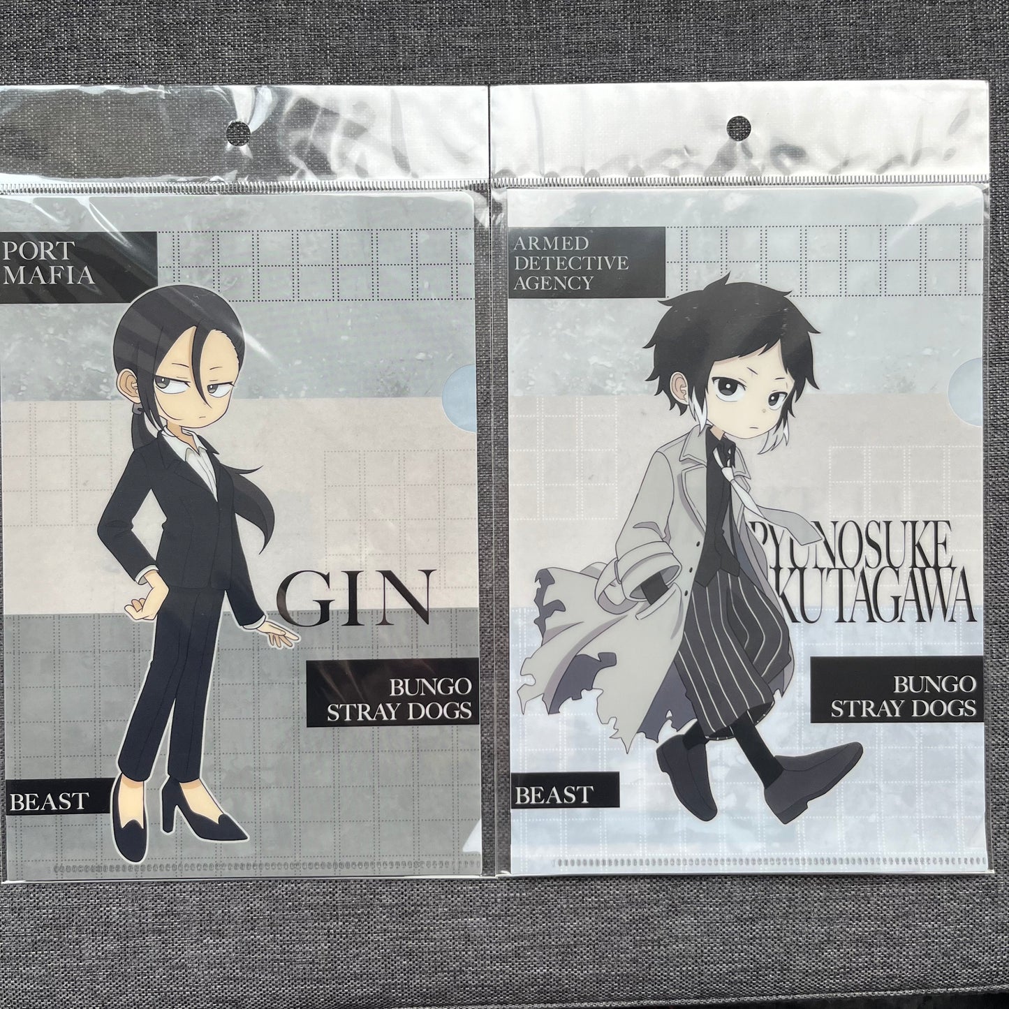Bungou Stray Dogs Beast Gin/Akutagawa A5 Clear Files