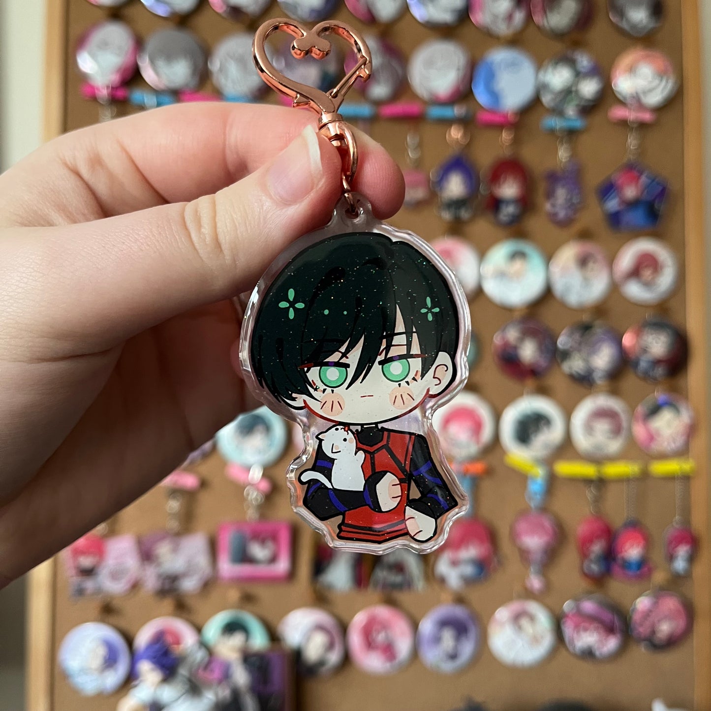 Blue Lock Itoshi Rin Cat Companion Acrylic Charm FANMADE