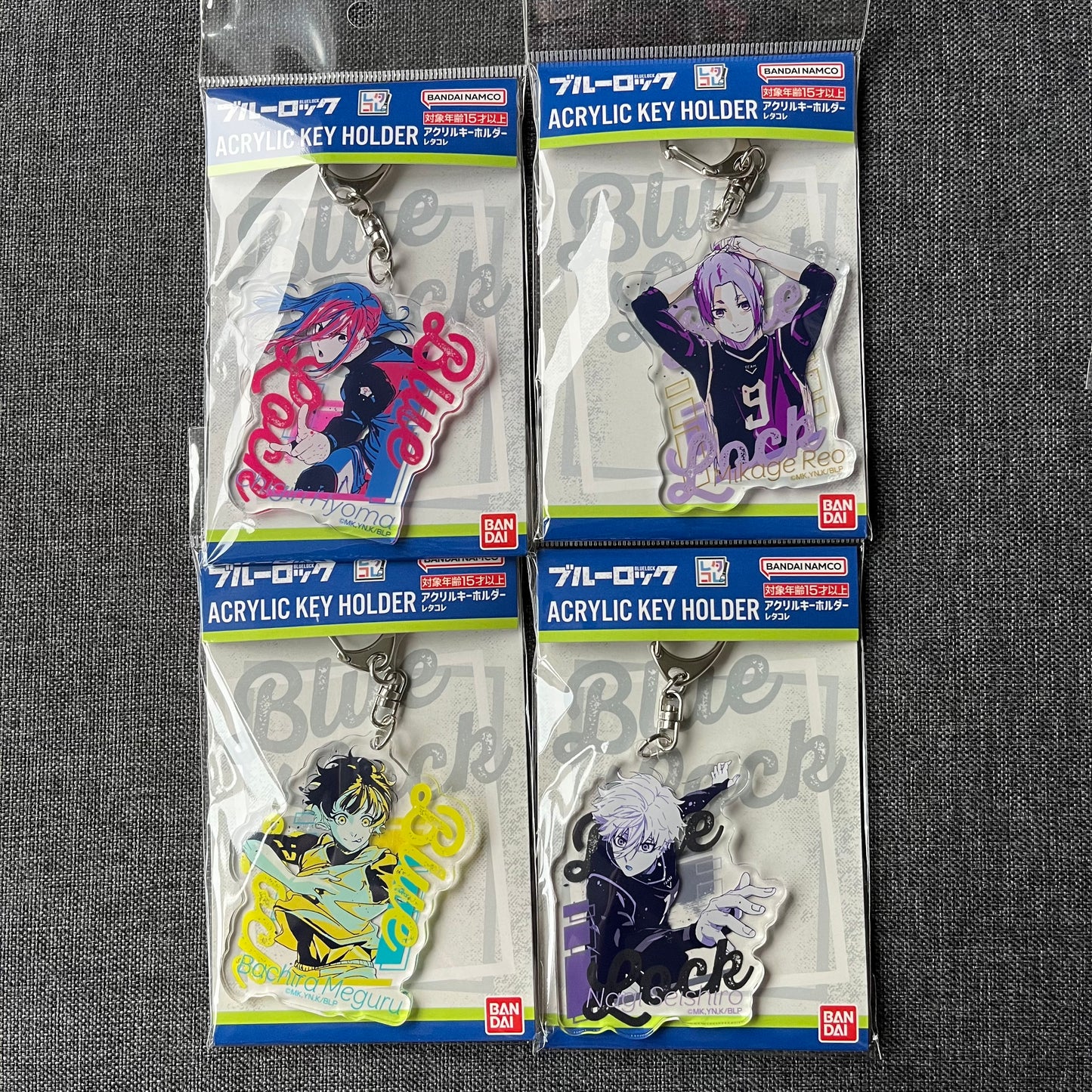 Blue Lock Colourful Acrylic Charms