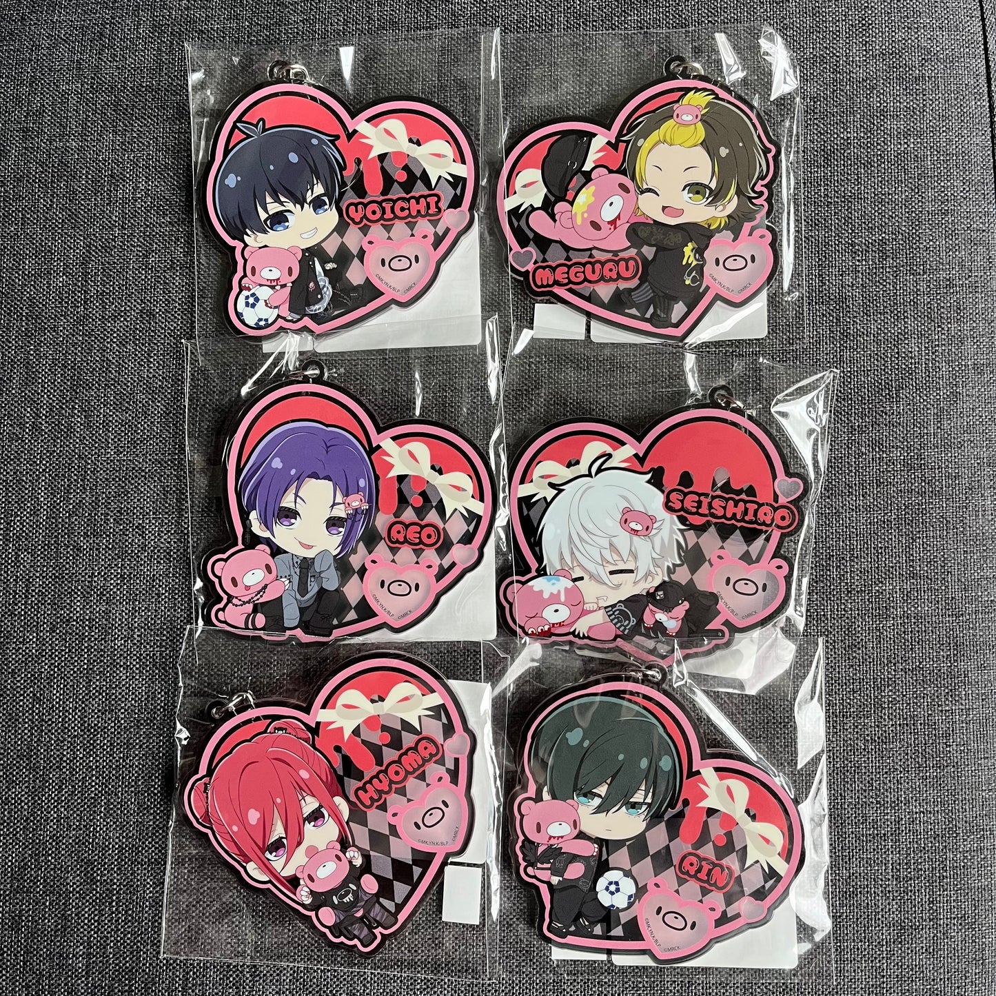 Blue Lock x Gloomy Collaboration Large Heart Acrylic Charms