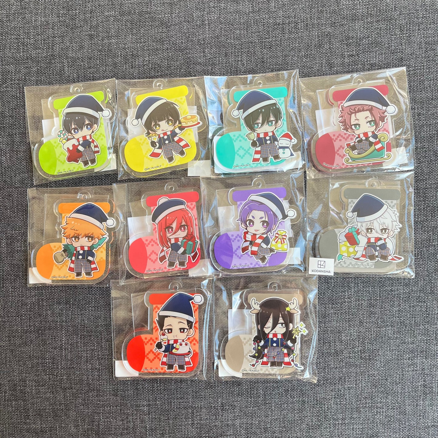 Blue Lock Christmas Stocking Acrylic Charms