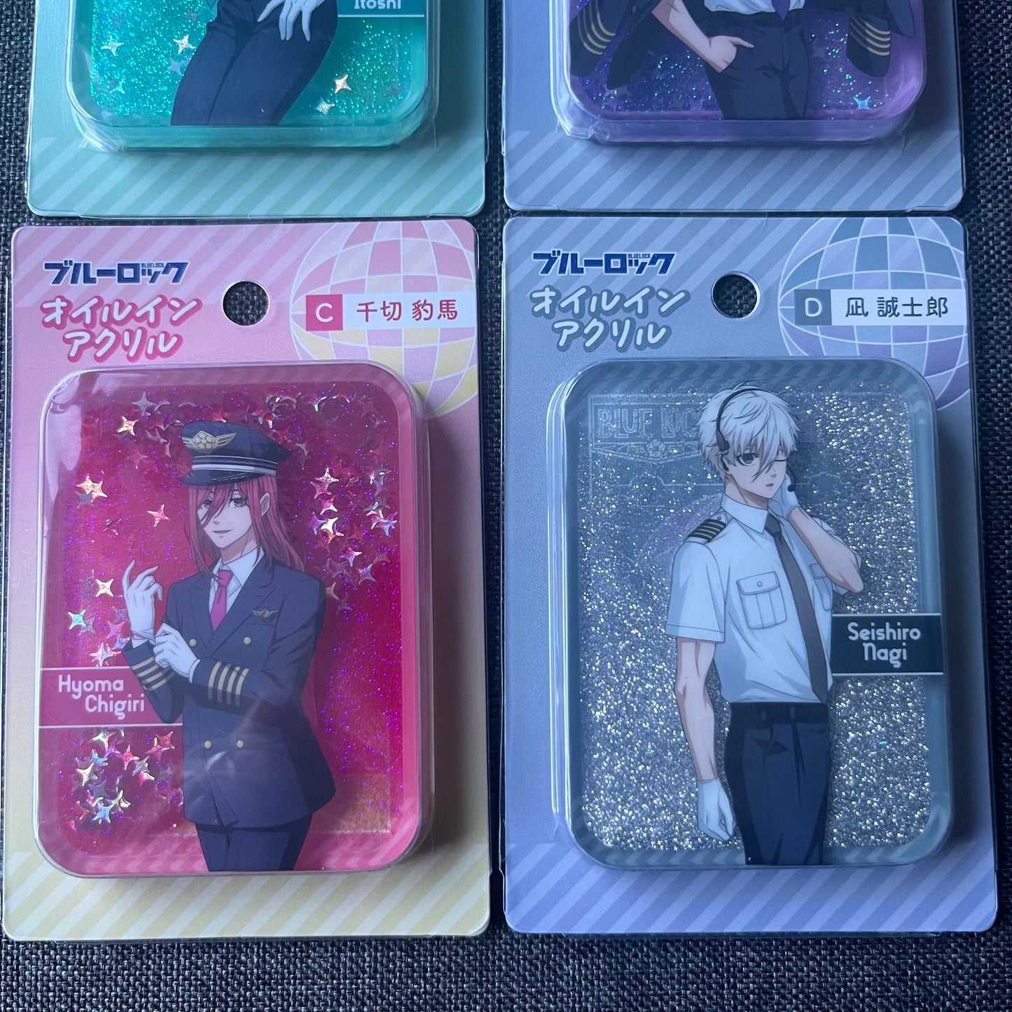 Blue Lock Pilot Glitter Acrylic Blocks