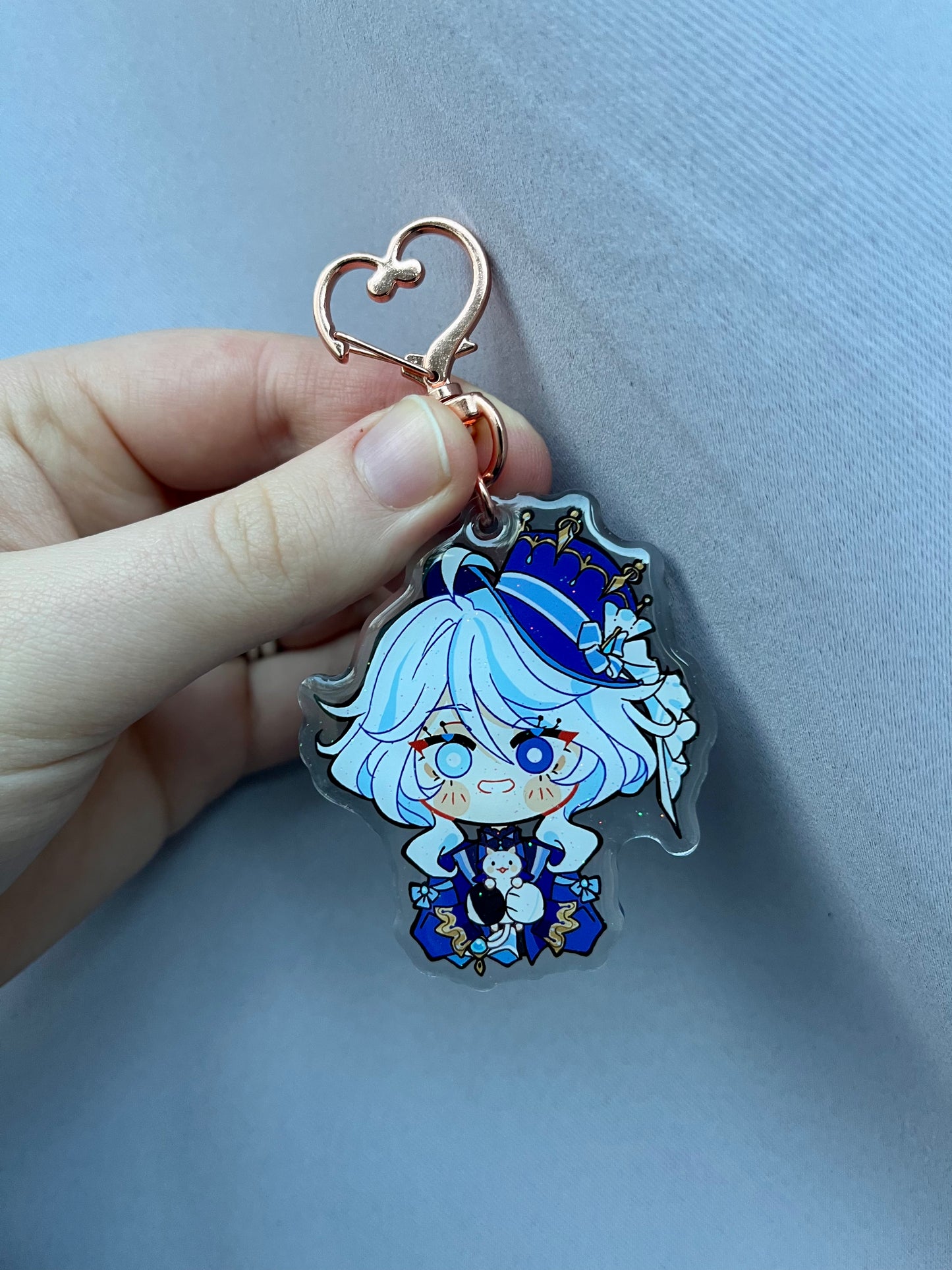 Genshin Impact Furina Cat Companion Acrylic Charm Fanmade