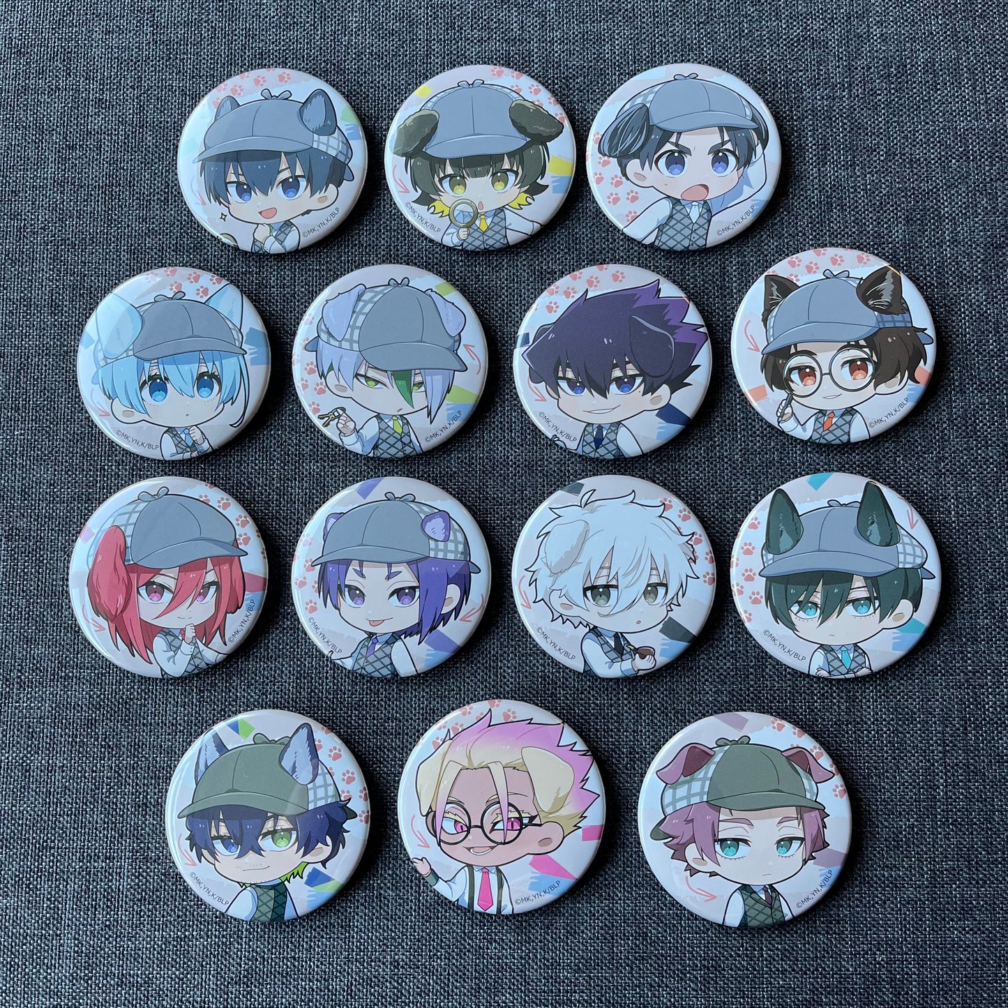 Blue Lock Dog Detective Badges