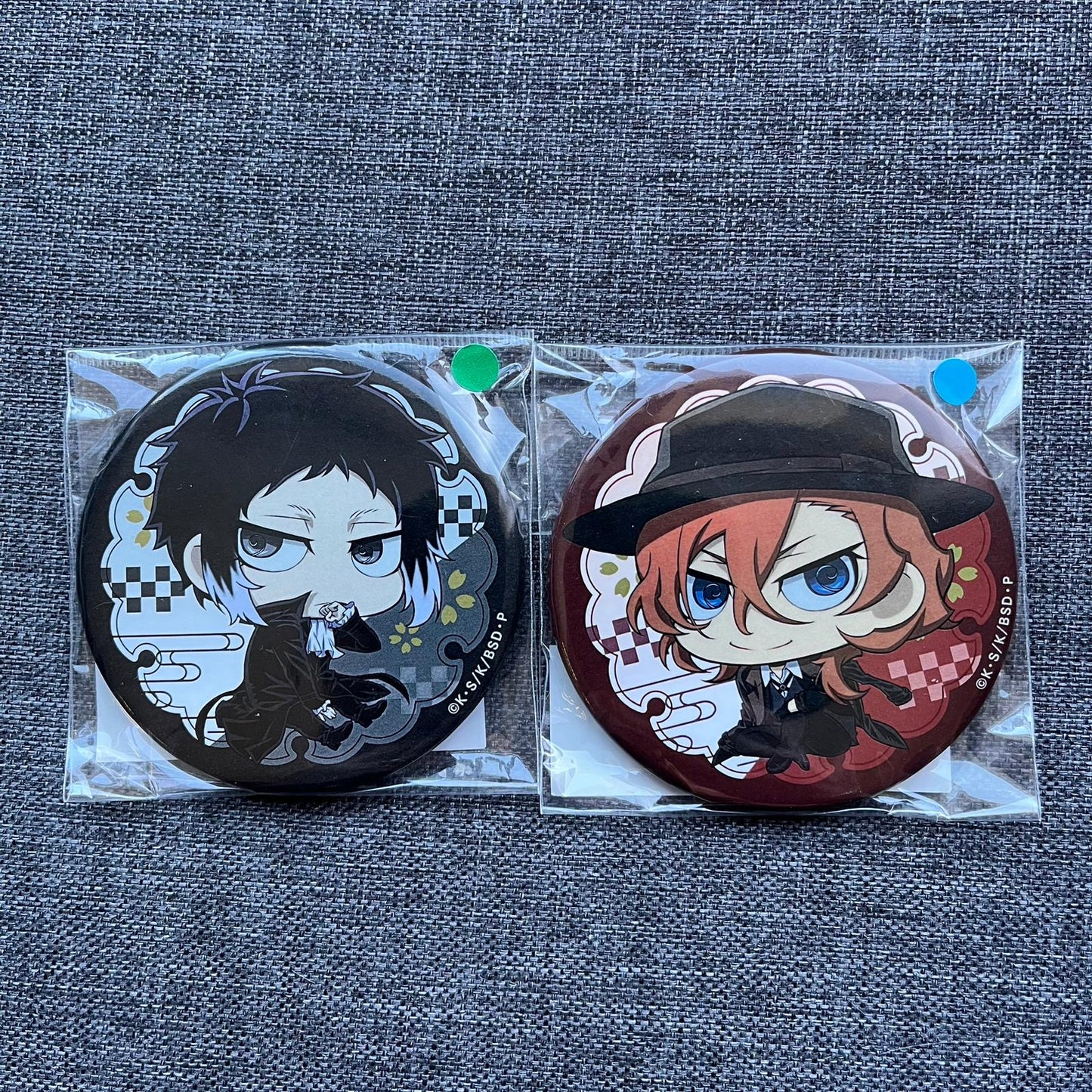 Bungou Stray Dogs Chibi Bean Large Badges