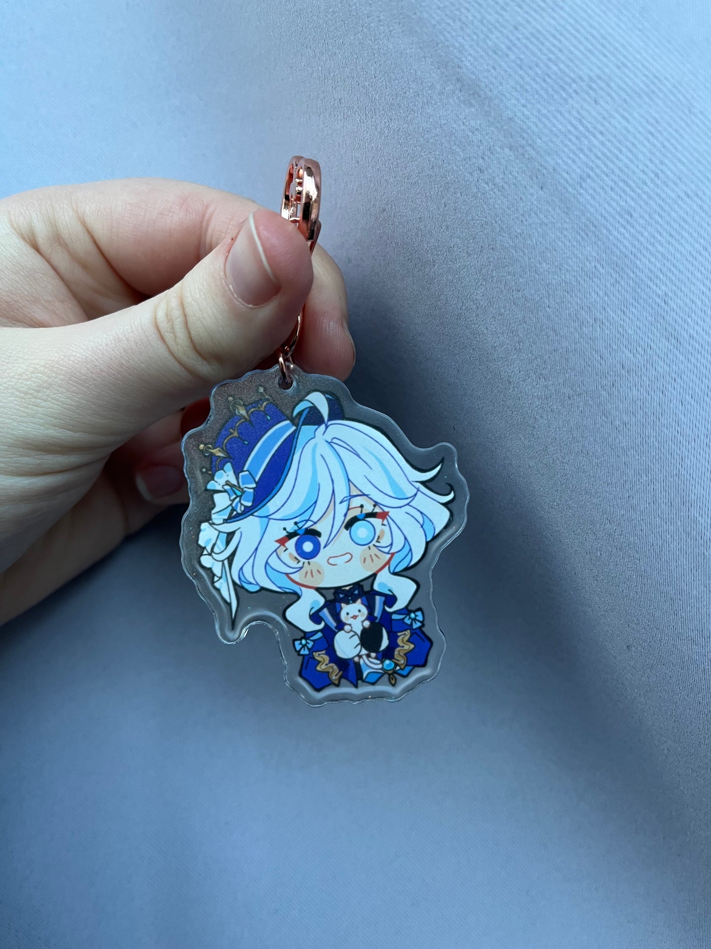 Genshin Impact Furina Cat Companion Acrylic Charm Fanmade