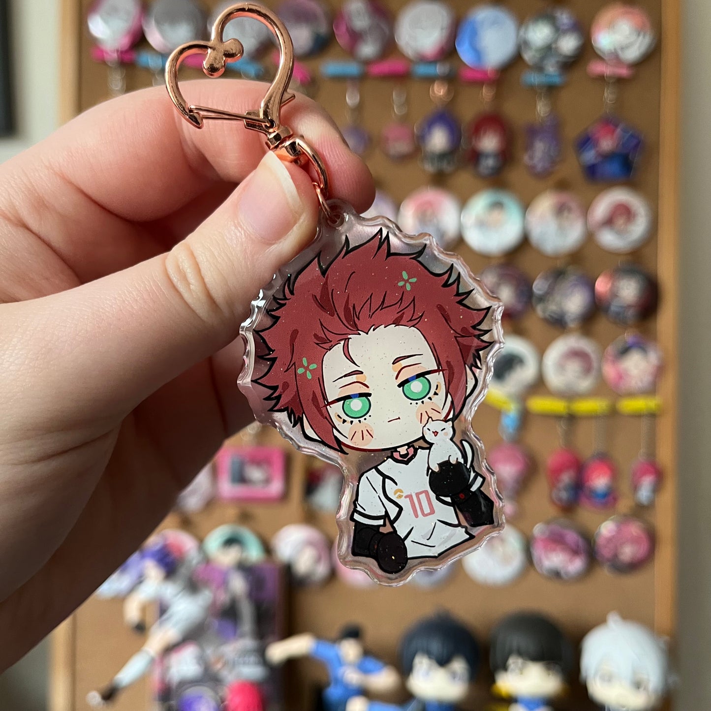 Blue Lock Itoshi Sae Cat Companion Acrylic Charm FANMADE