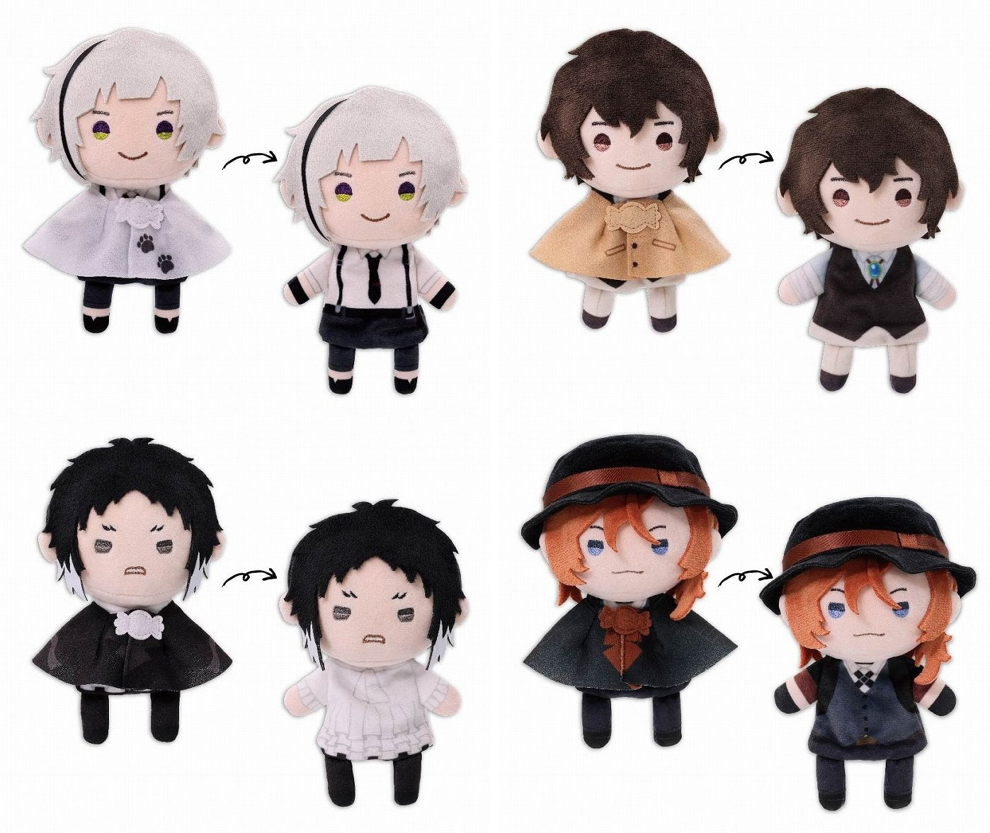 Bungou Stray Dogs Plush Mascot (Removable Cape)