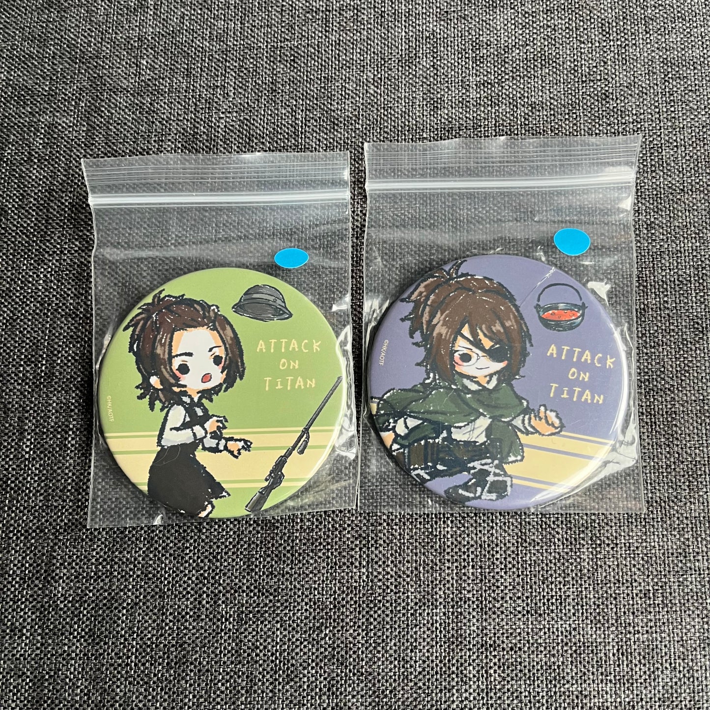 Attack On Titan Graff Art Badges