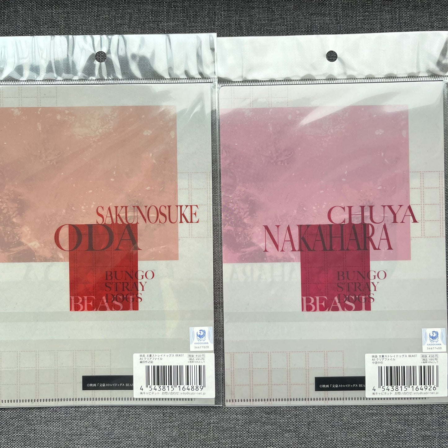Bungou Stray Dogs Beast Oda/Chuuya A5 Clear Files