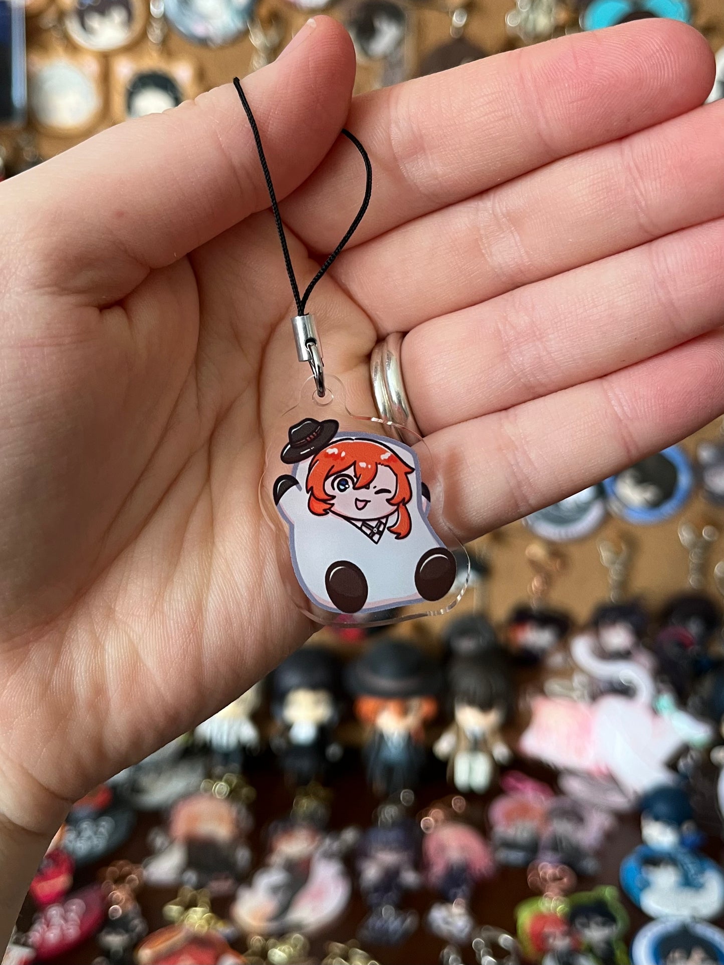 Fanmade Bungou Stray Dogs Marshmallow Chuuya Phone Charm