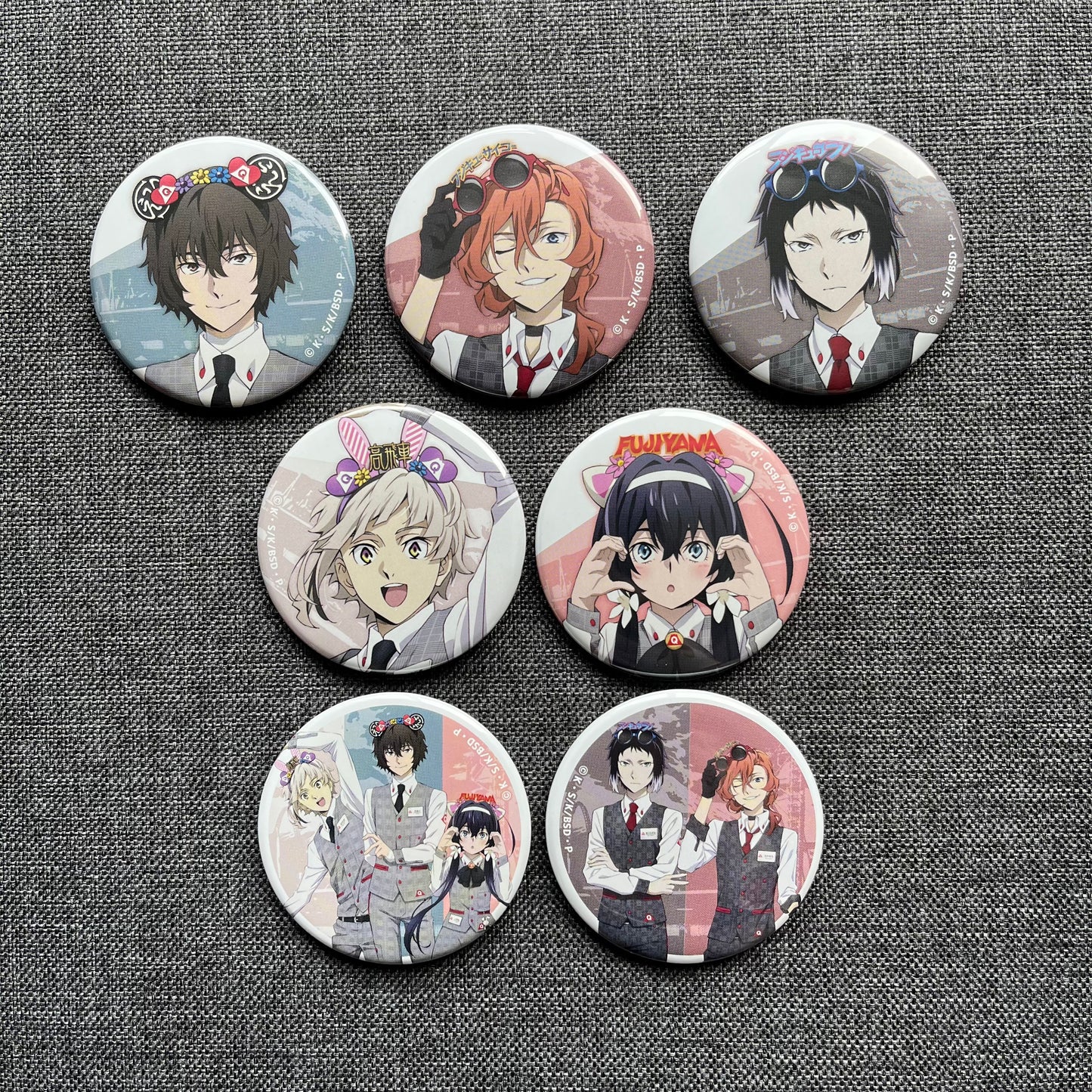 Bungou Stray Dogs Fuji-Q Highland Badges