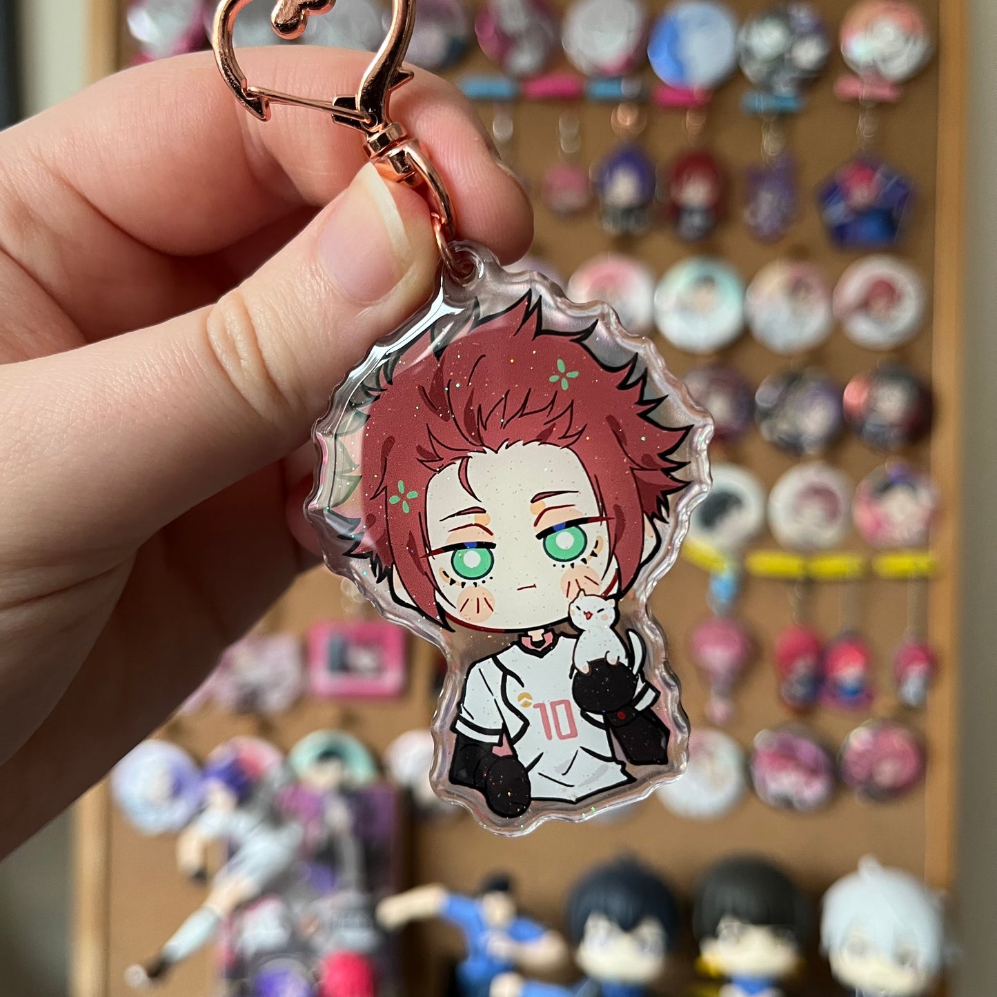 Blue Lock Itoshi Sae Cat Companion Acrylic Charm FANMADE