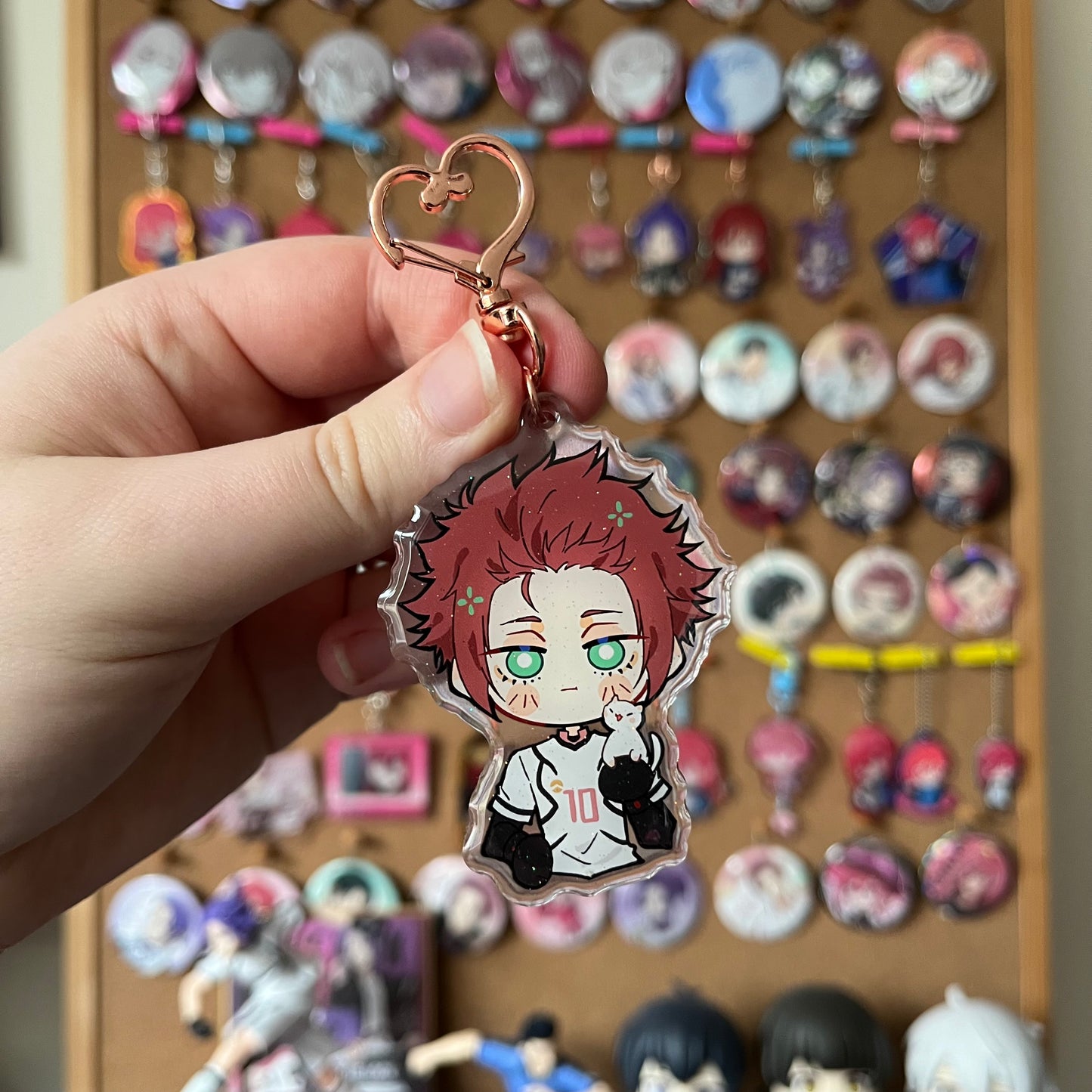 Blue Lock Itoshi Sae Cat Companion Acrylic Charm FANMADE