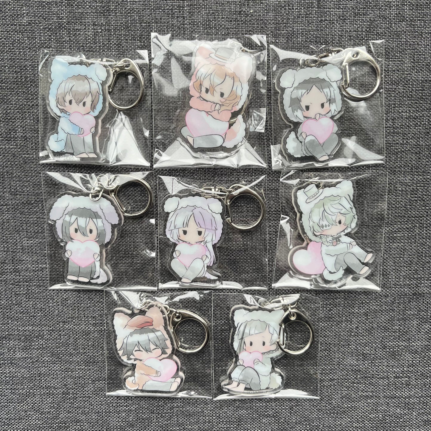 Bungou Stray Dogs Animal Heart Acrylic Charms