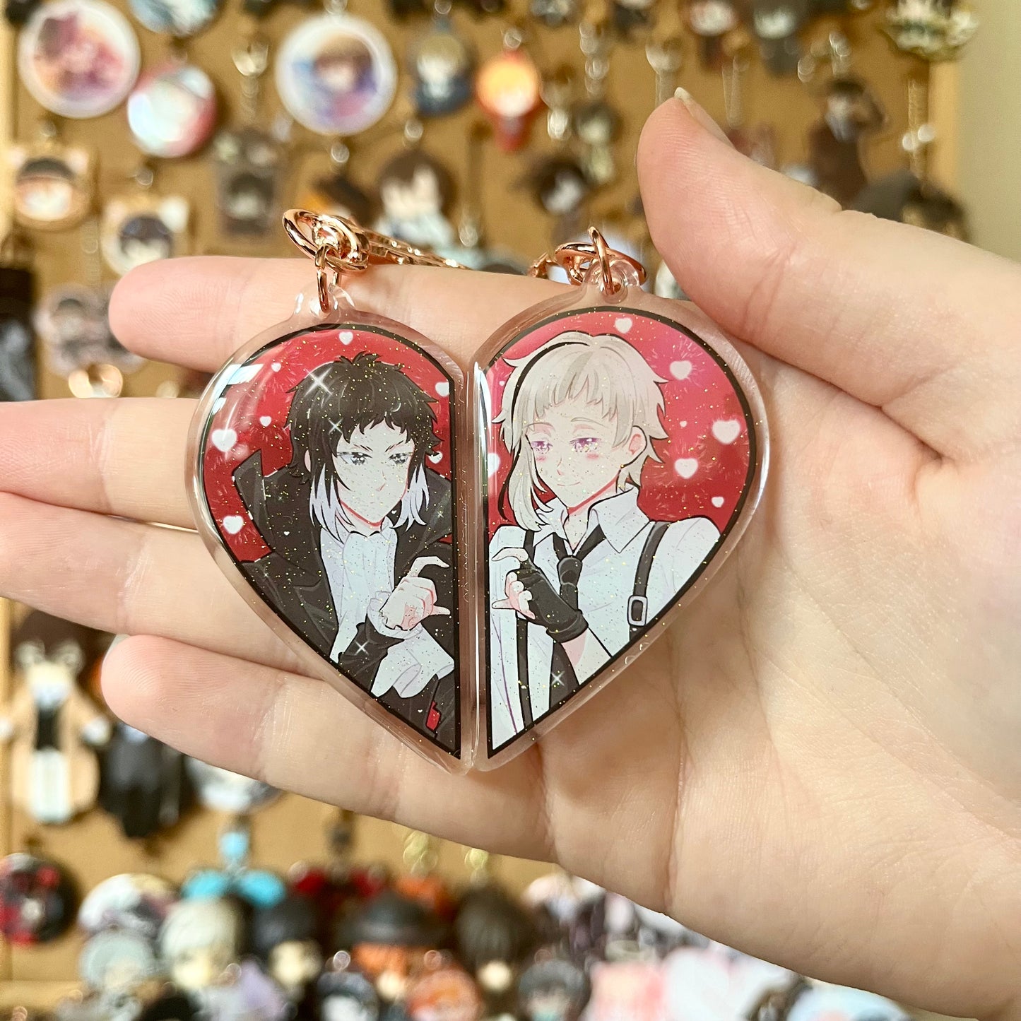 Fanmade Half Heart Charms Bungou Stray Dogs
