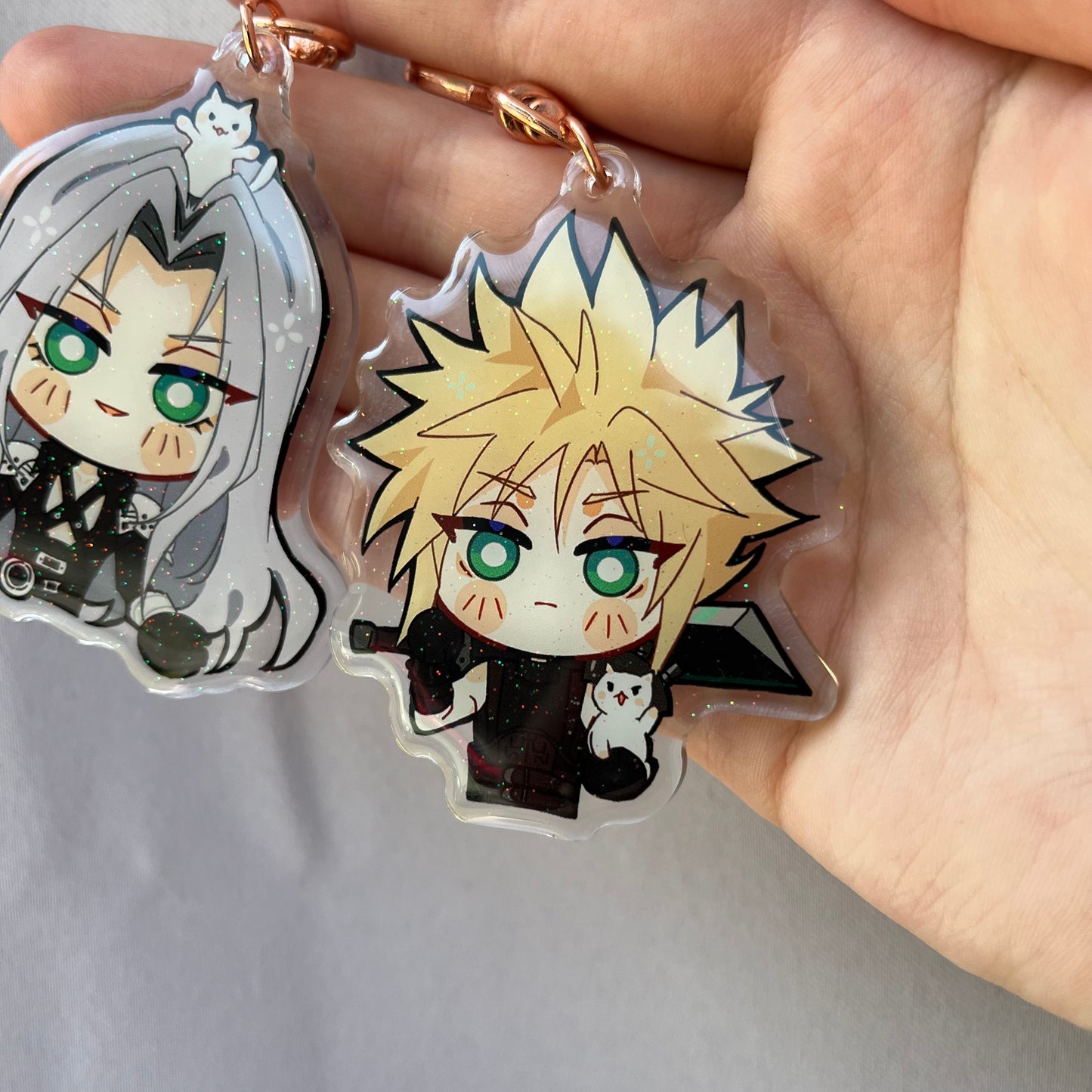 Final Fantasy VII / 7 Cat Companion Acrylic Charms Fanmade