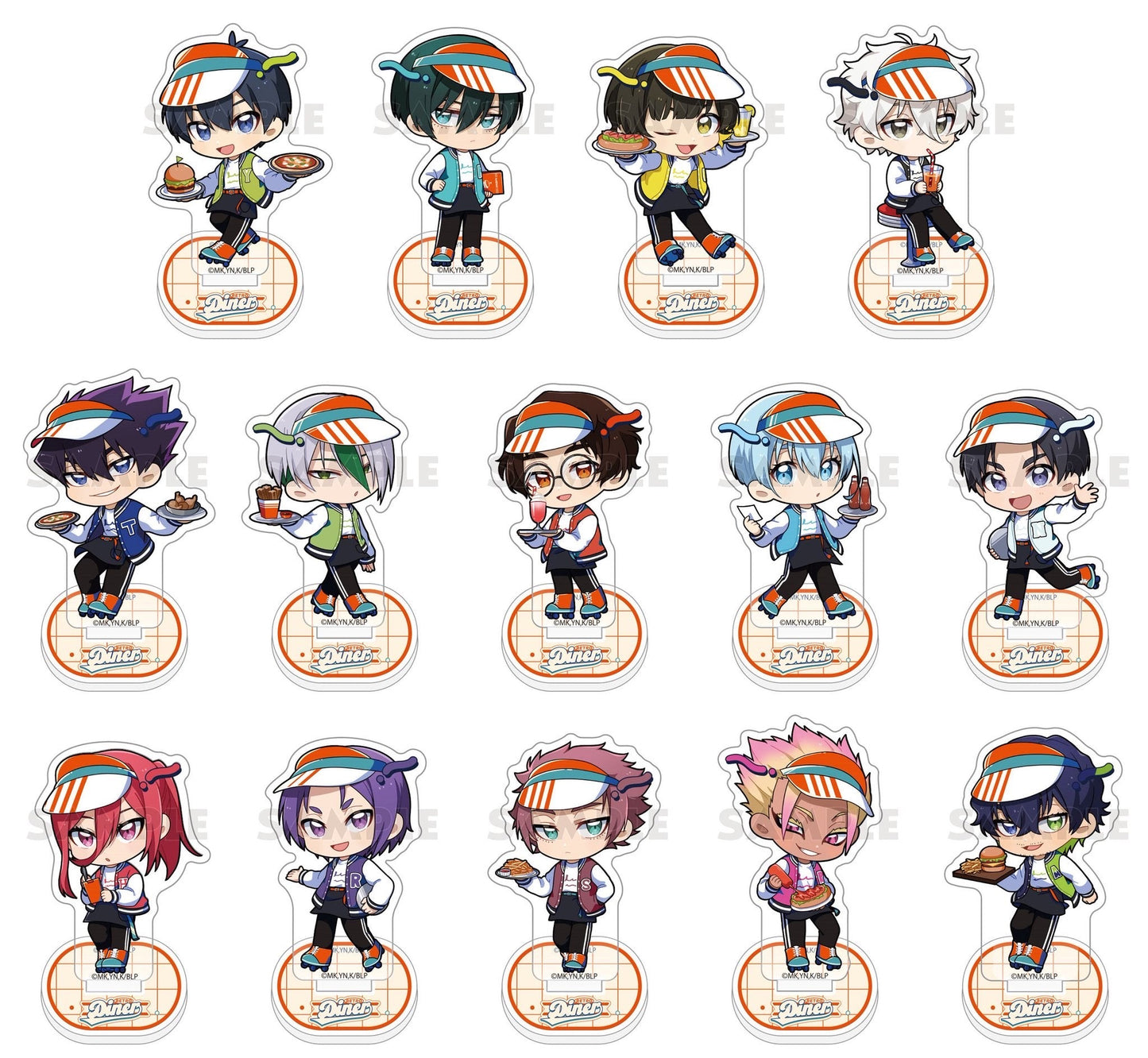 Blue Lock Retro Diner Acrylic Standees