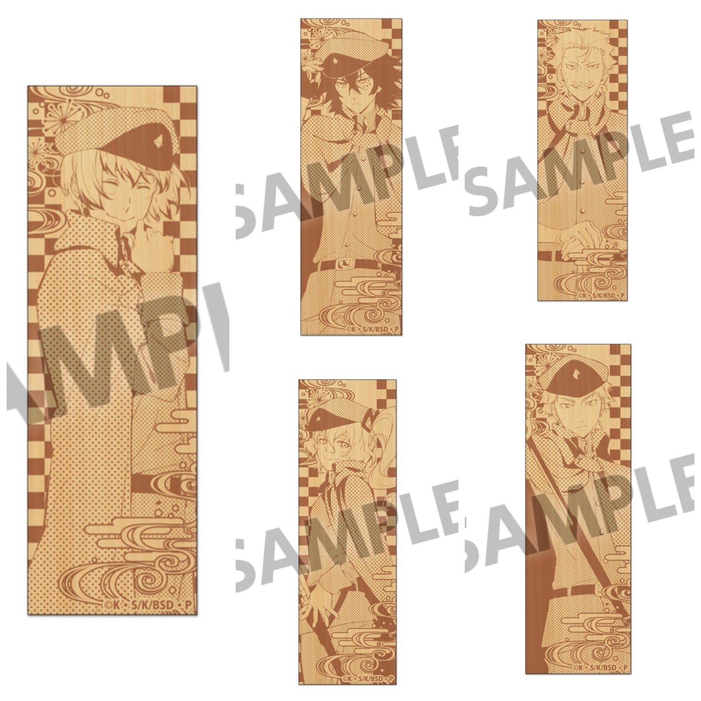 Bungou Stray Dogs Wooden Bookmark Hunting Dogs Versions