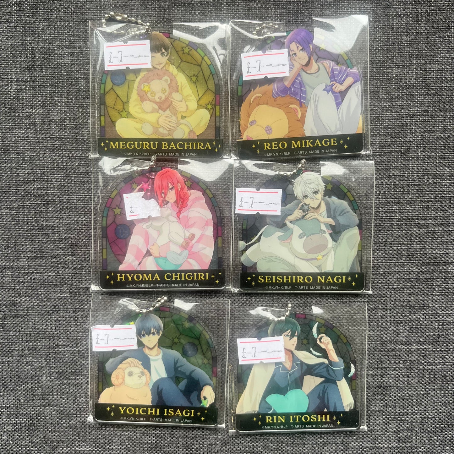 Blue Lock Star Sign Acrylic Charms