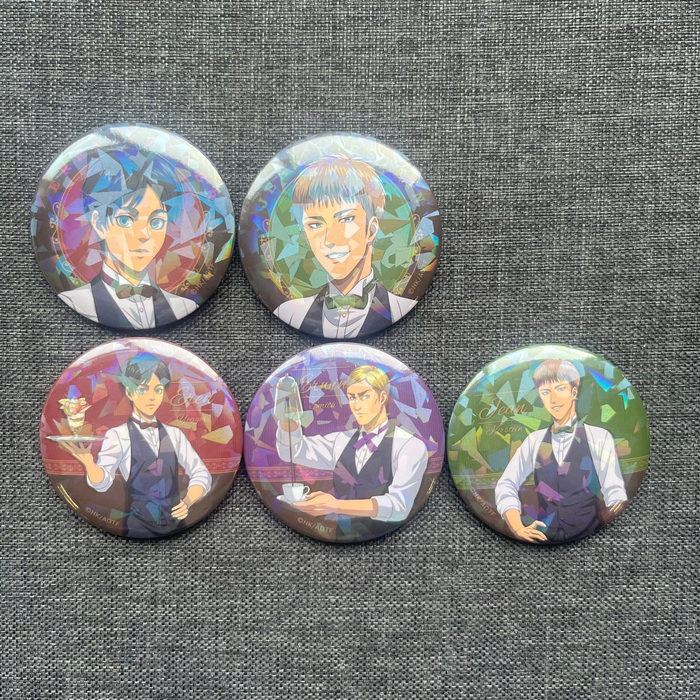 Attack On Titan Waiter Holographic Badges