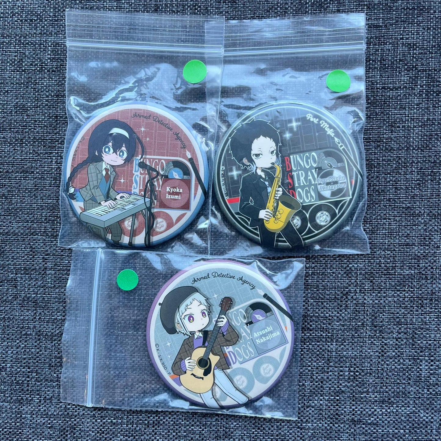 Bungou Stray Dogs Jazz Band Badges