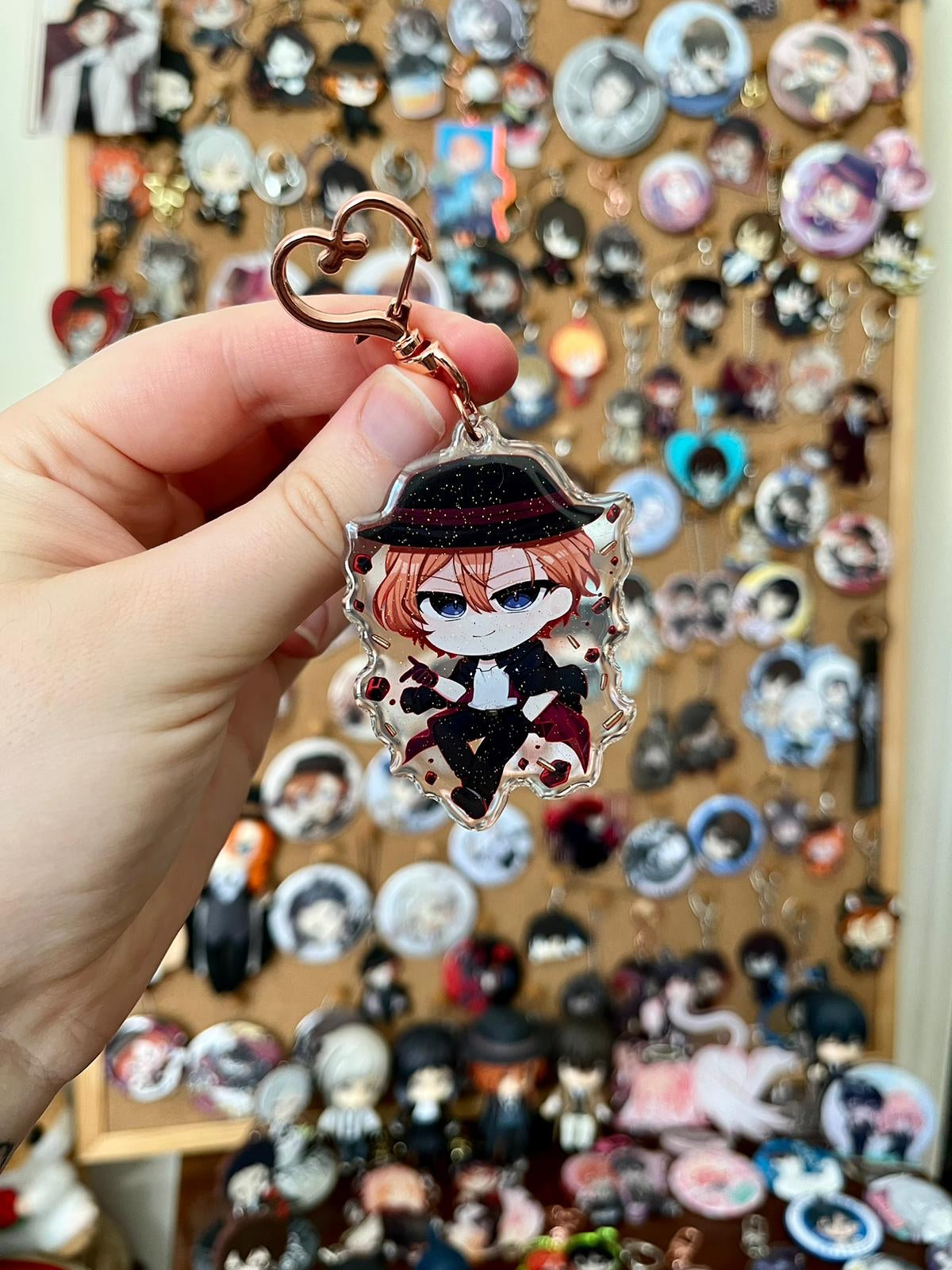 Dragon’s Head Conflict Chuuya Acrylic Charm Keyring Bungou Stray Dogs Fanmade