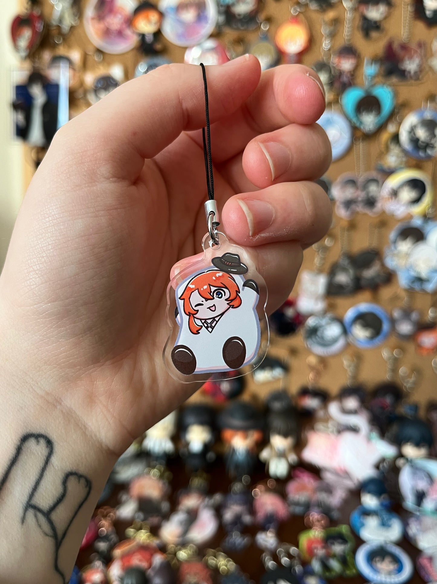 Fanmade Bungou Stray Dogs Marshmallow Chuuya Phone Charm