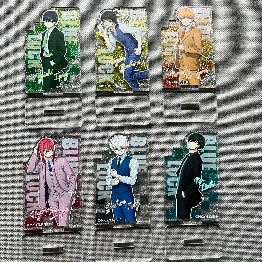 Blue Lock Glitter Acrylic Standees