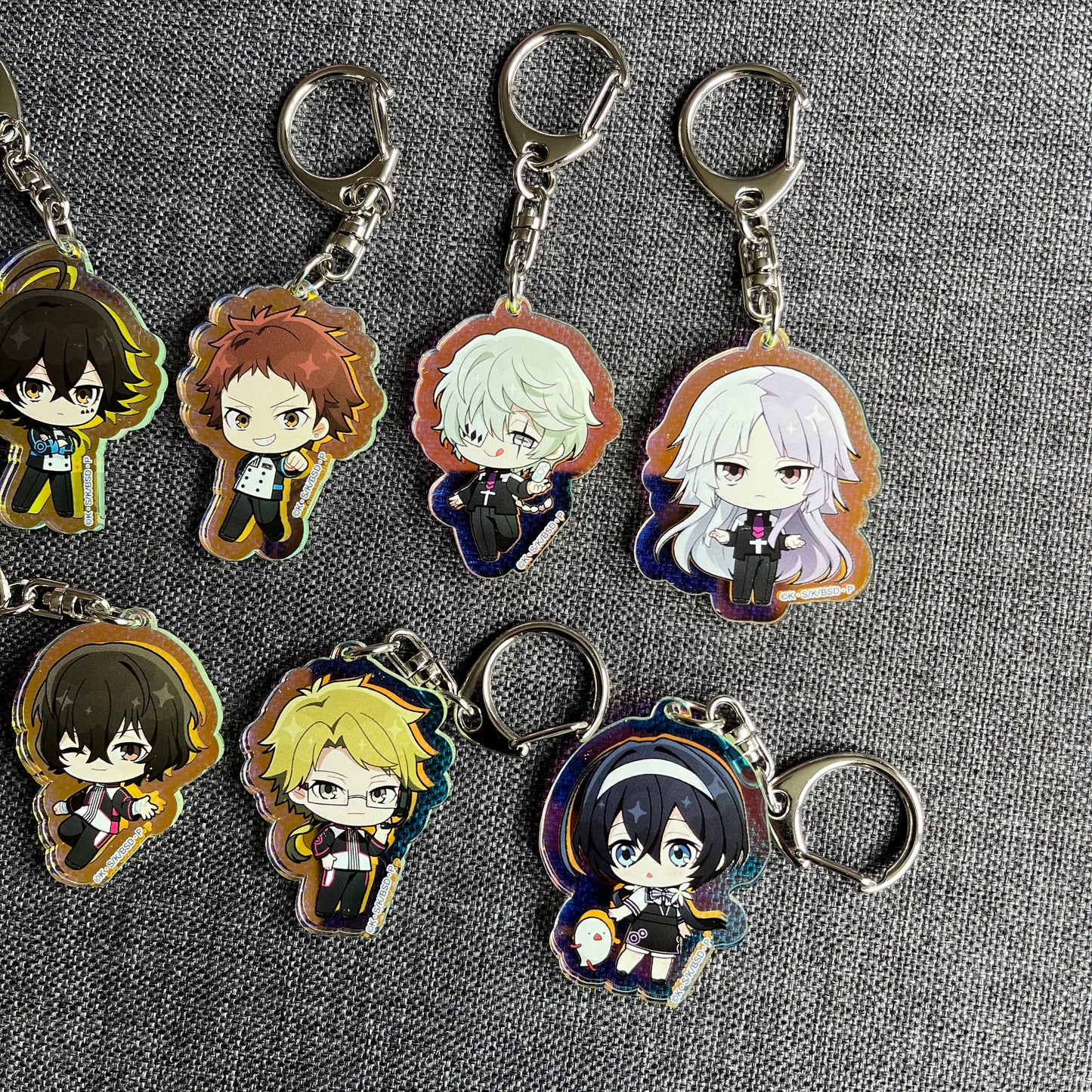 Bungou Stray Dogs Joypolis Chibi Holographic Small Acrylic Charms