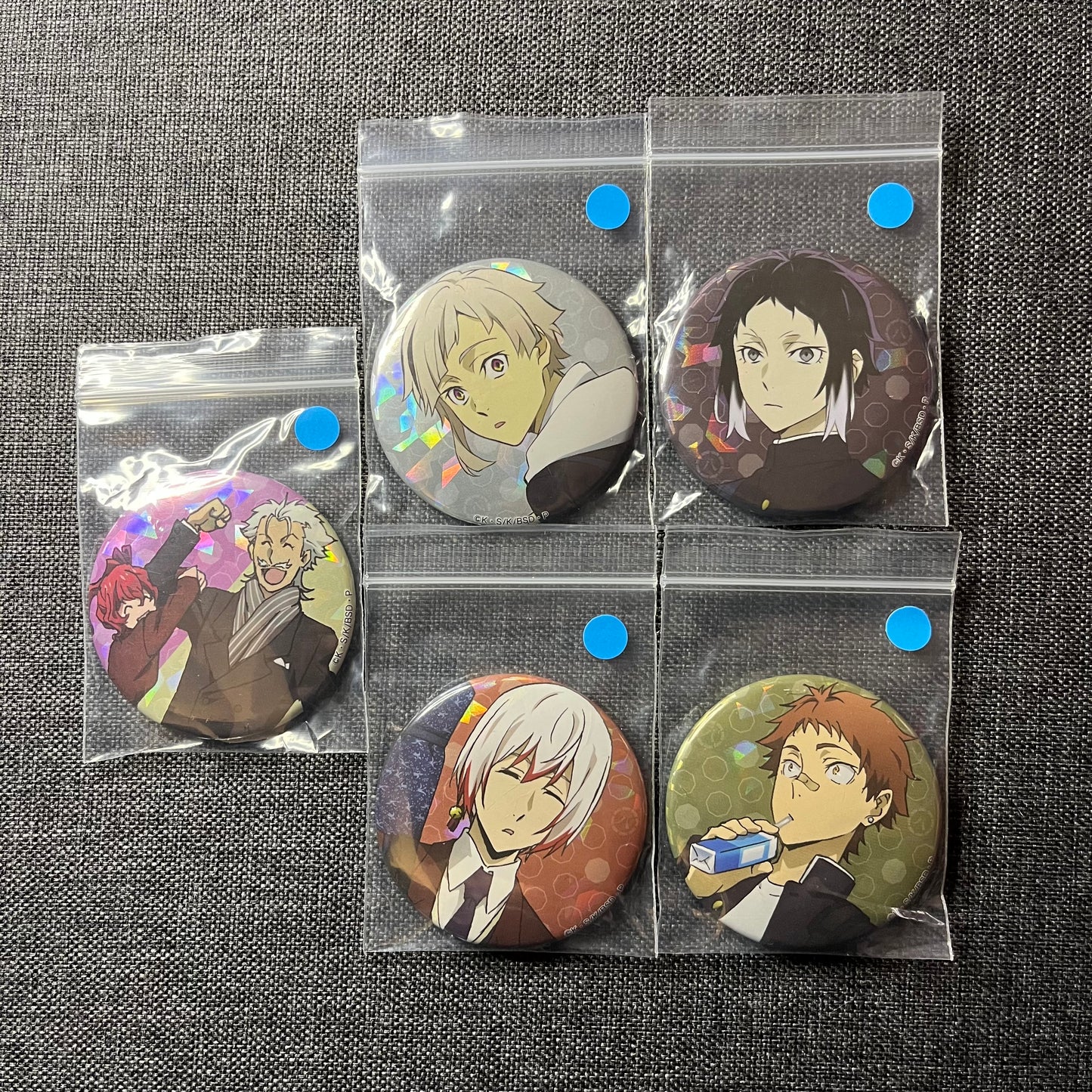 Bungou Stray Dogs Gakuen Holographic Badges