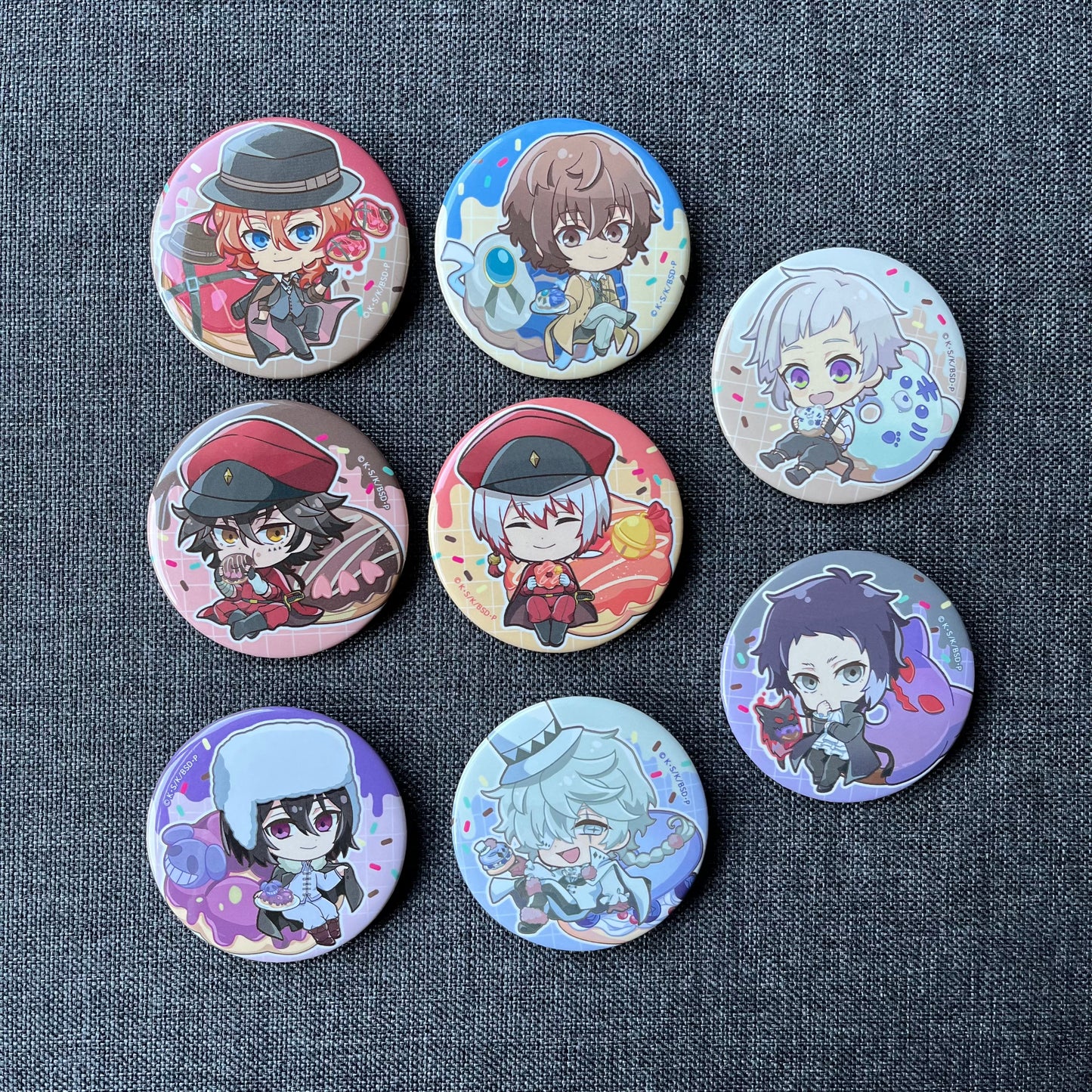 Bungou Stray Dogs Doughnut Badges