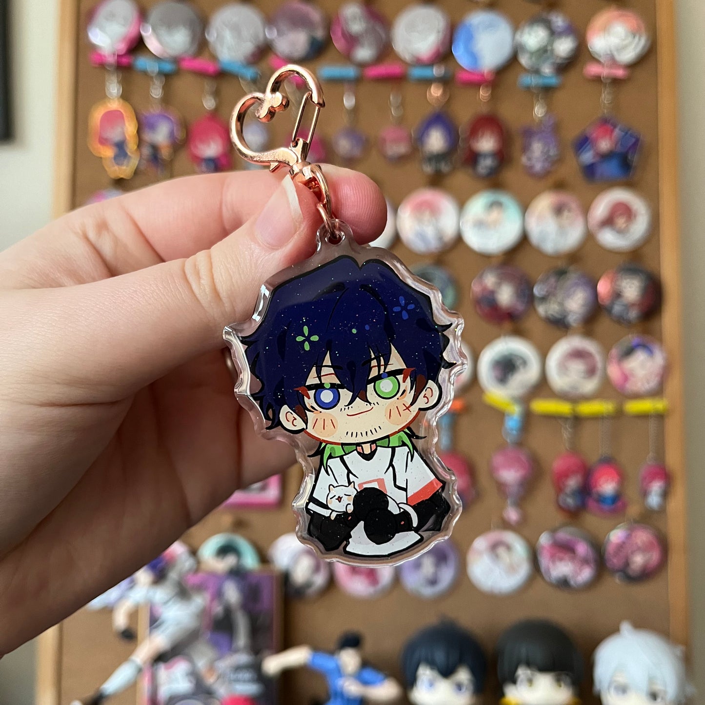 Blue Lock Oliver Aiku Cat Companion Acrylic Charm FANMADE