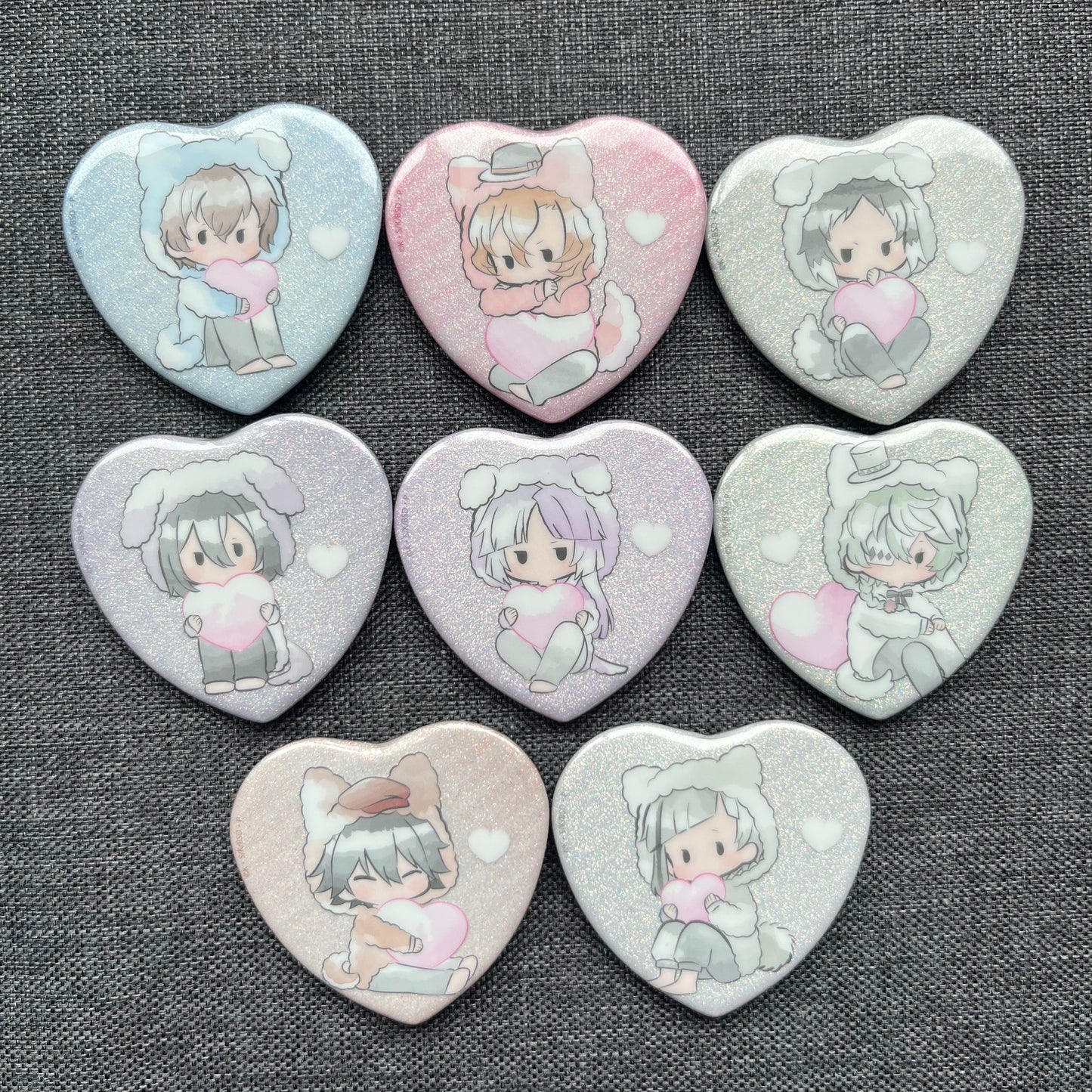 Bungou Stray Dogs Animal Heart Badges
