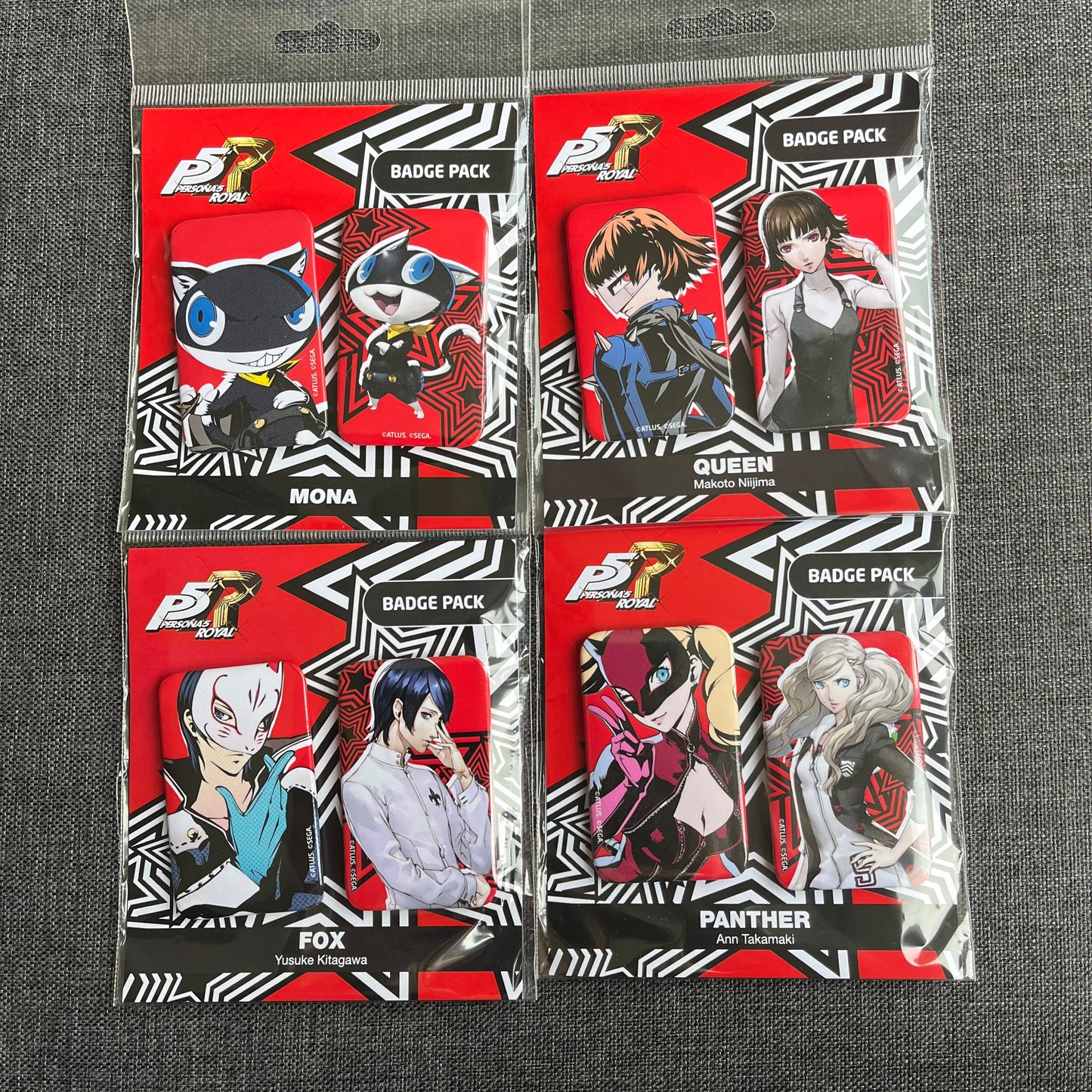 Persona 5 Royal Rectangle Badge Sets