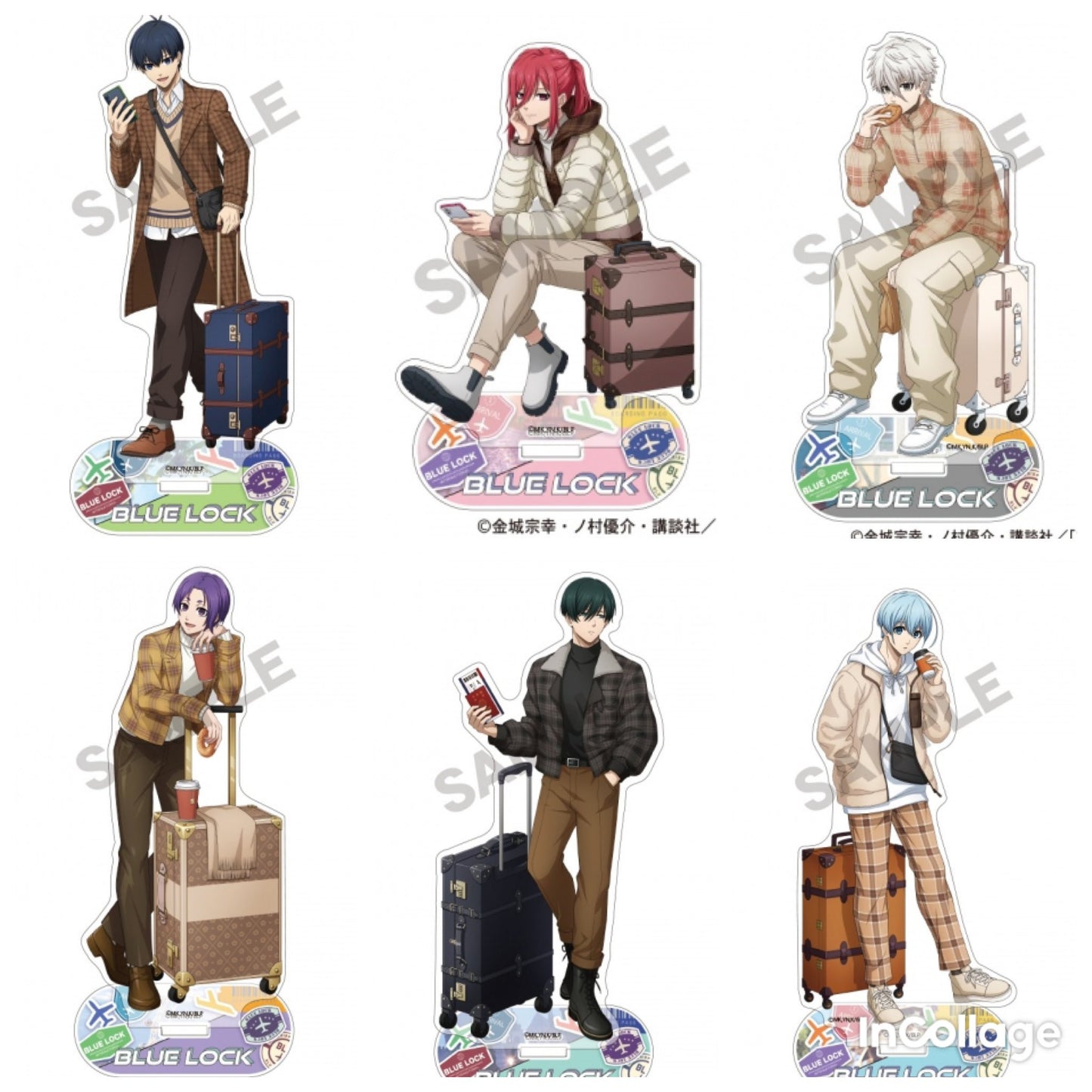 Blue Lock Holiday / Travel Acrylic Standees