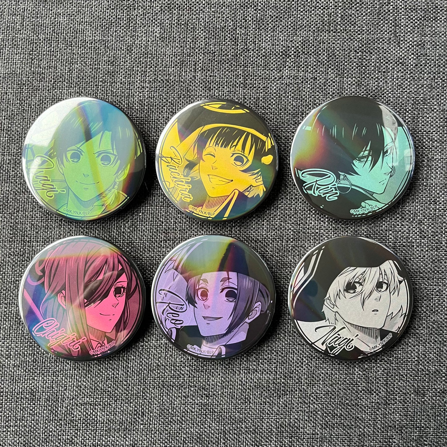 Blue Lock Holographic Pirate Badges