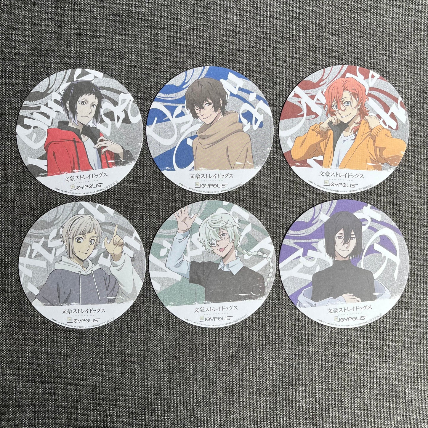 Bungou Stray Dogs Joypolis Paper Coasters