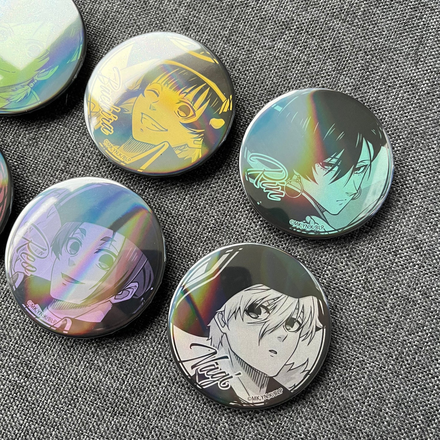 Blue Lock Holographic Pirate Badges