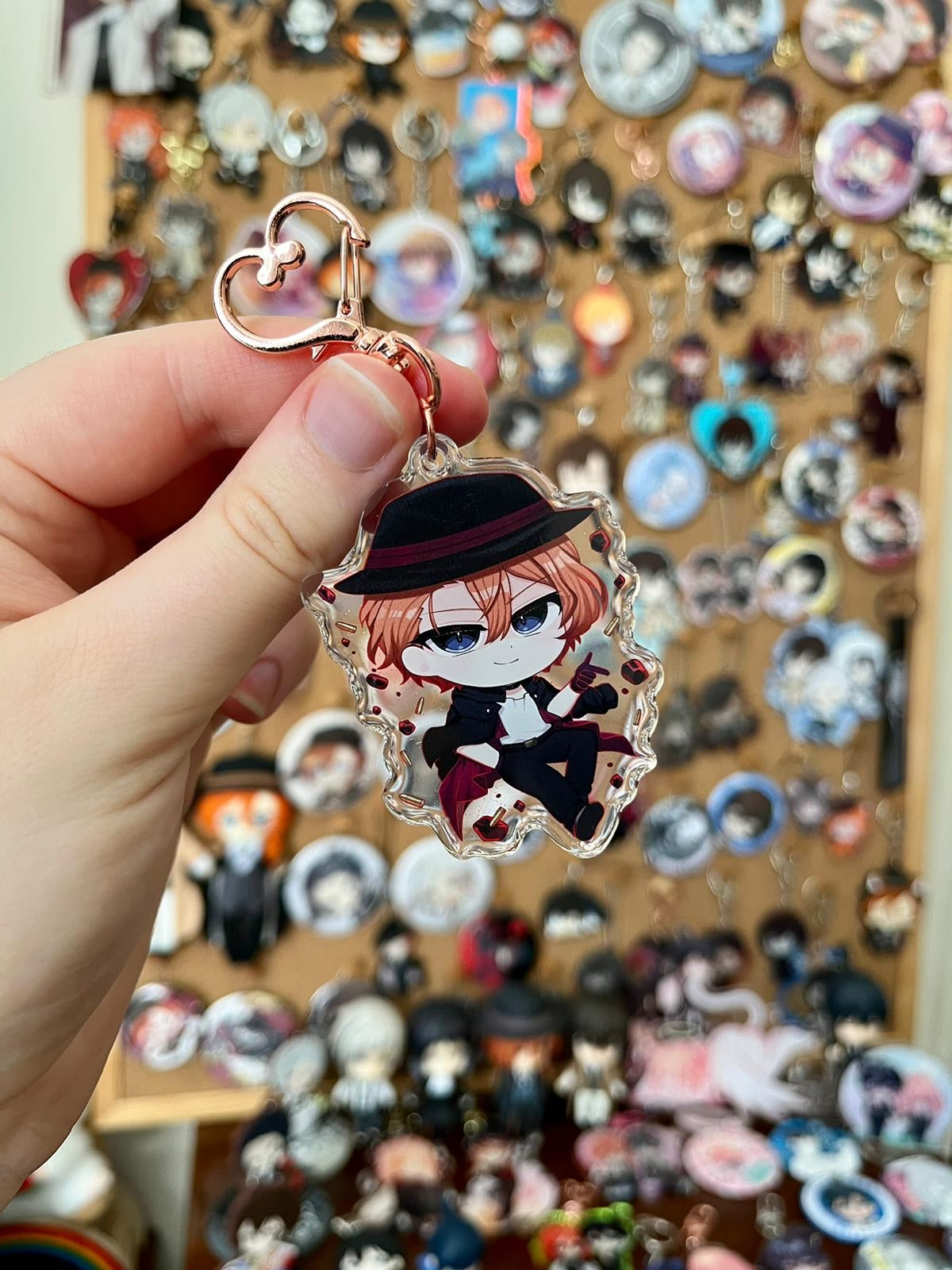 Dragon’s Head Conflict Chuuya Acrylic Charm Keyring Bungou Stray Dogs Fanmade