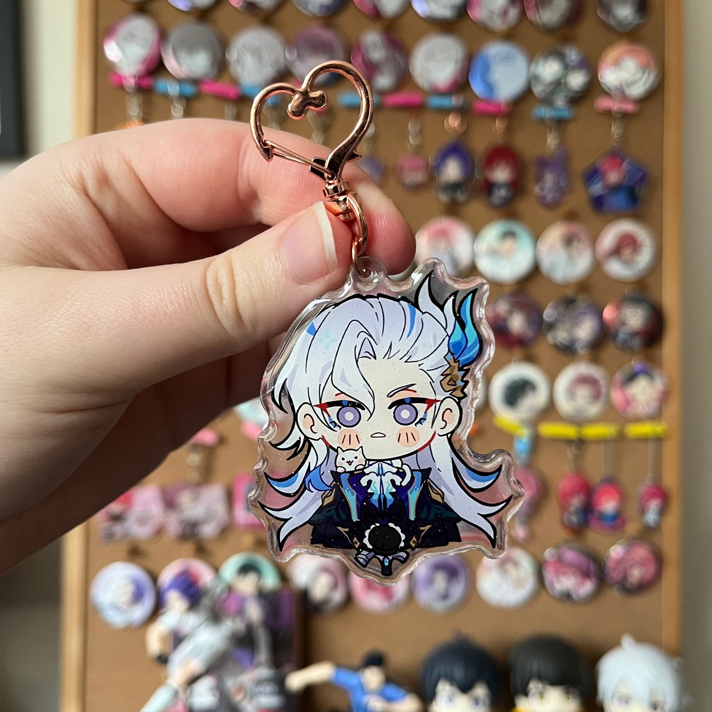 Genshin Impact Cat Companion Neuvillette Acrylic Charm FANMADE