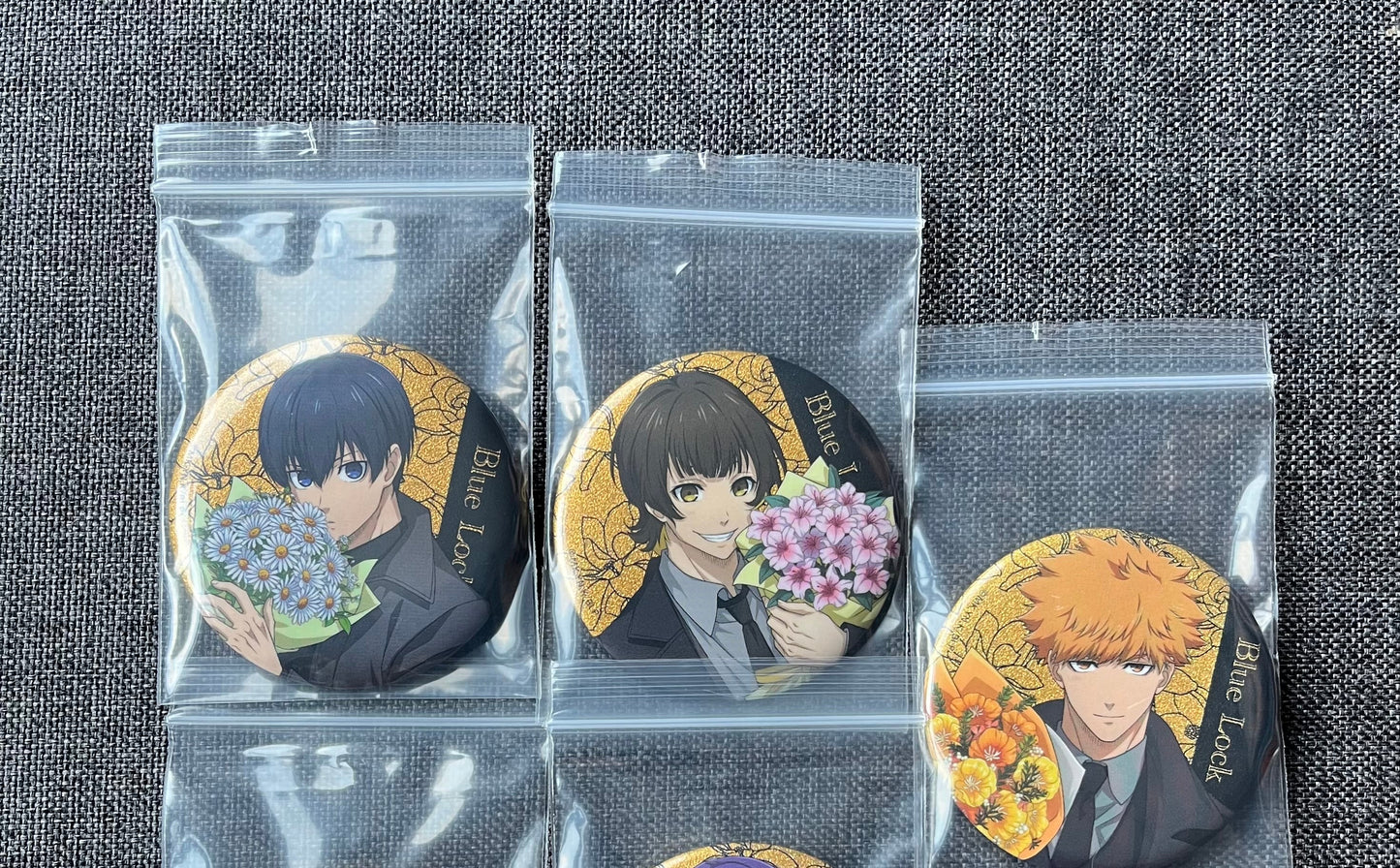 Blue Lock Birthday Flower Badges