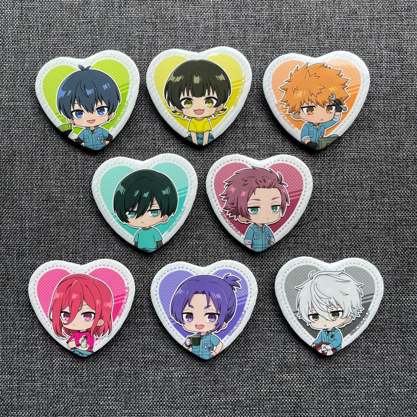 Blue Lock Heart Badges