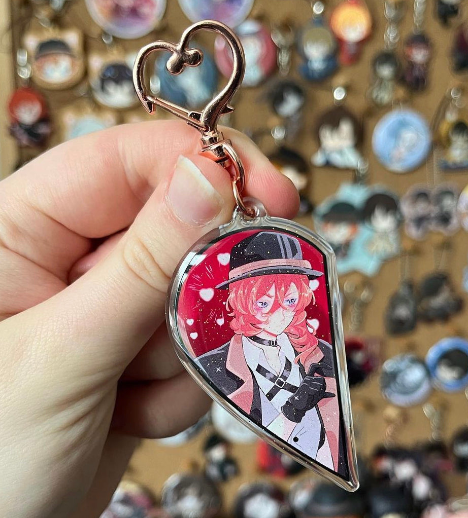 Fanmade Half Heart Charms Bungou Stray Dogs