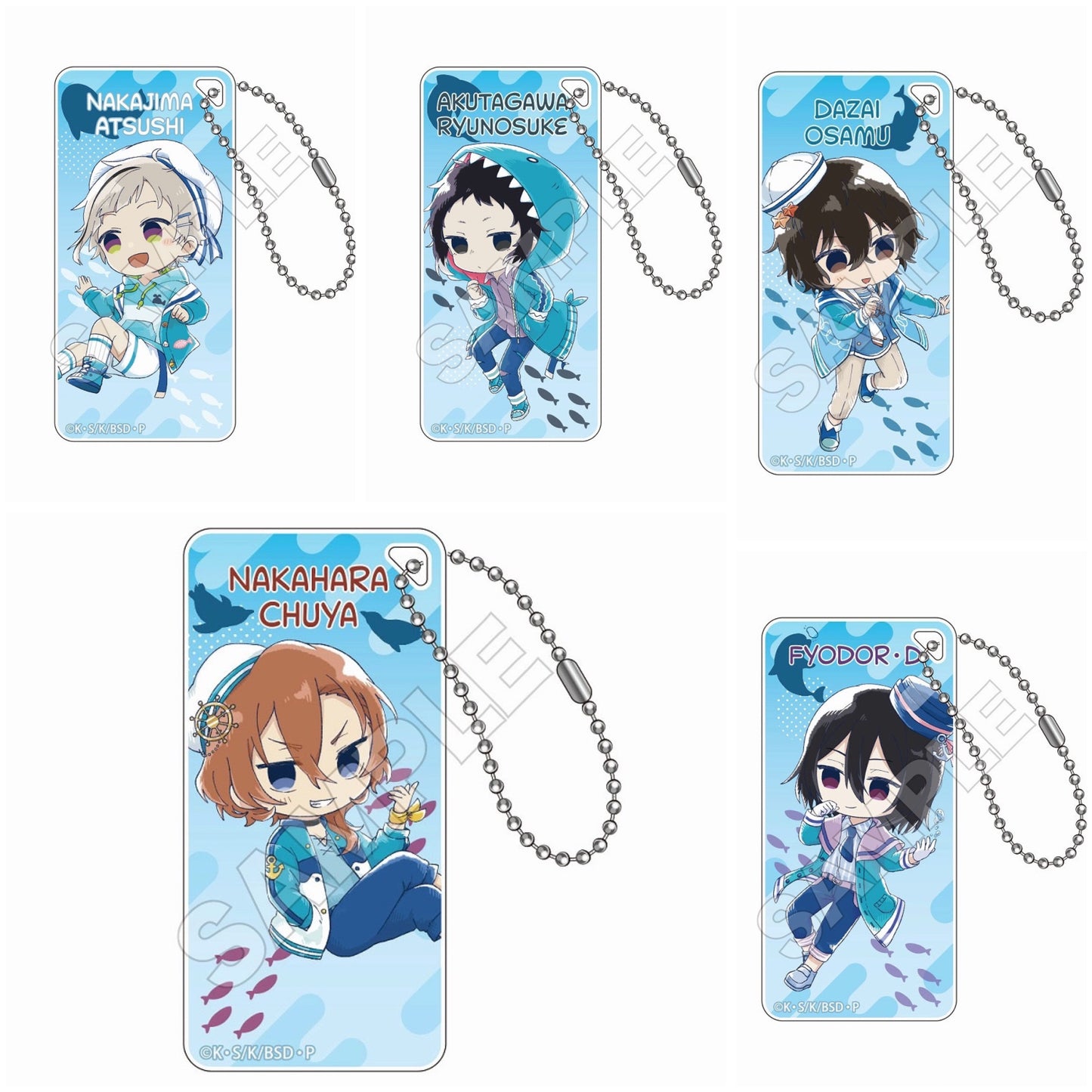 Bungou Stray Dogs Aquarium Charms