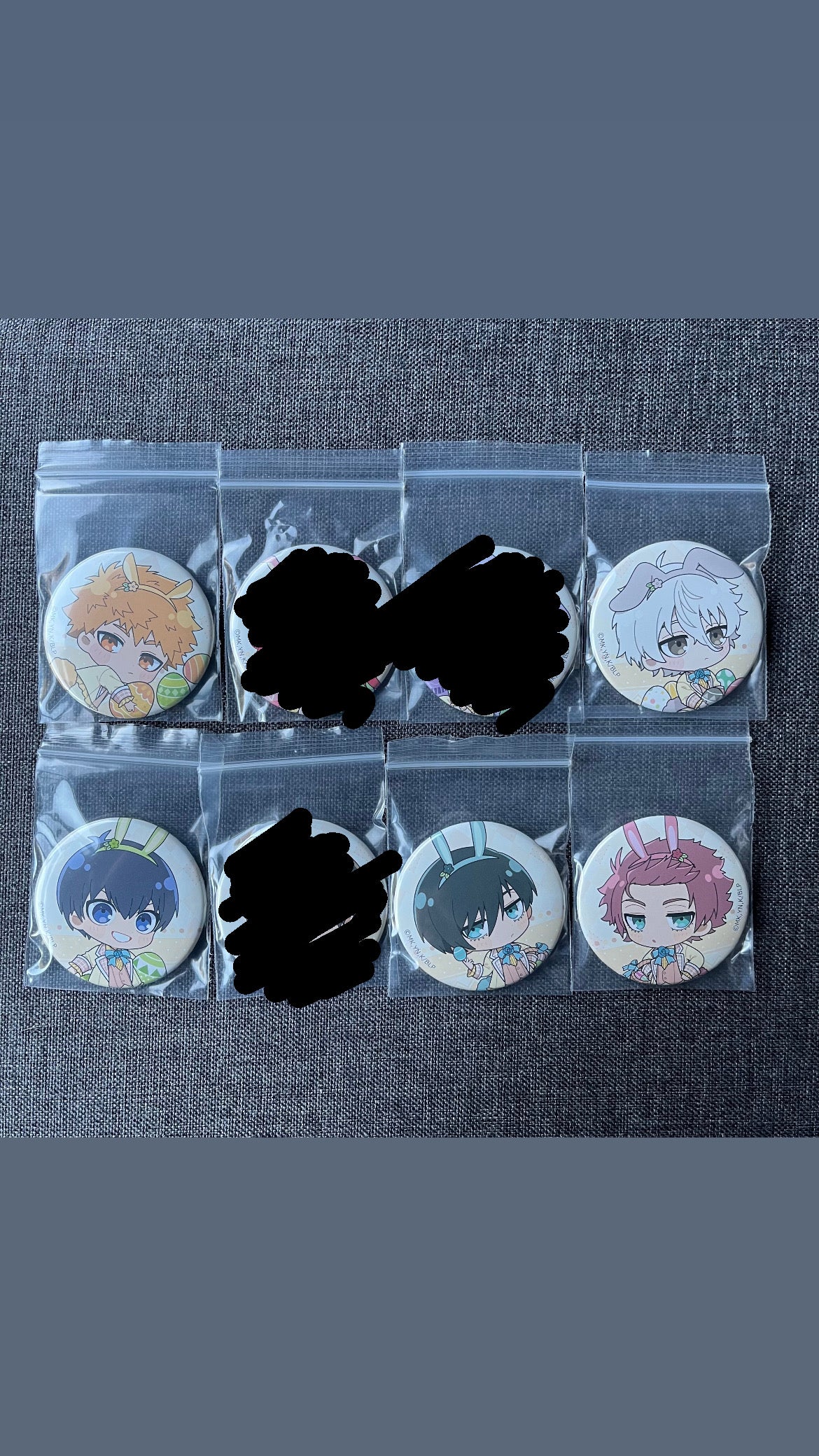 Blue Lock Easter Bunny Badges