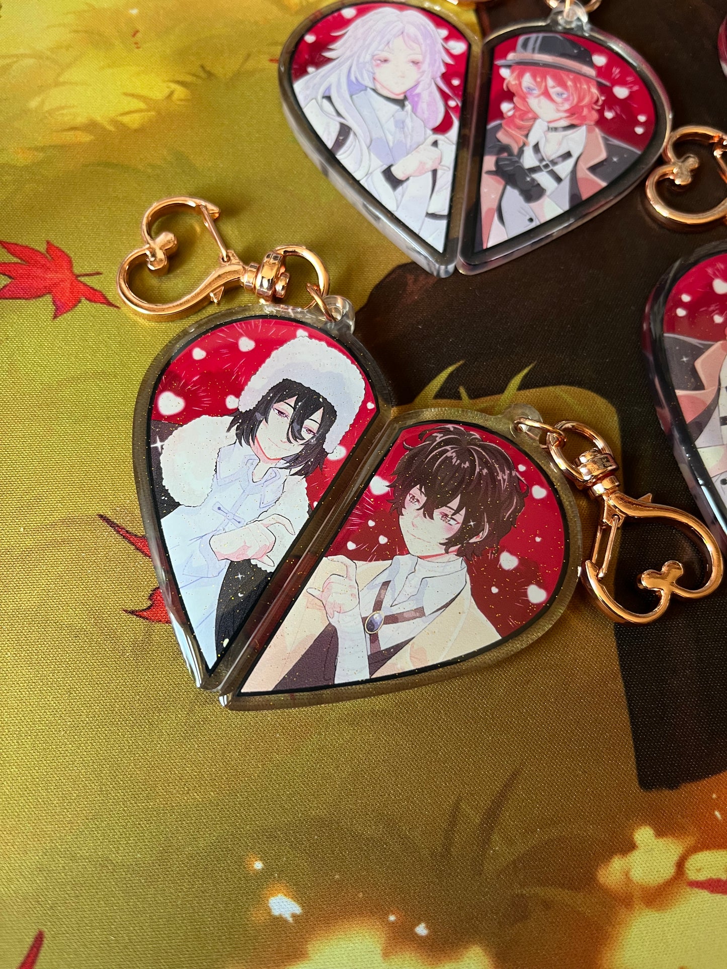 Fanmade Half Heart Charms Bungou Stray Dogs