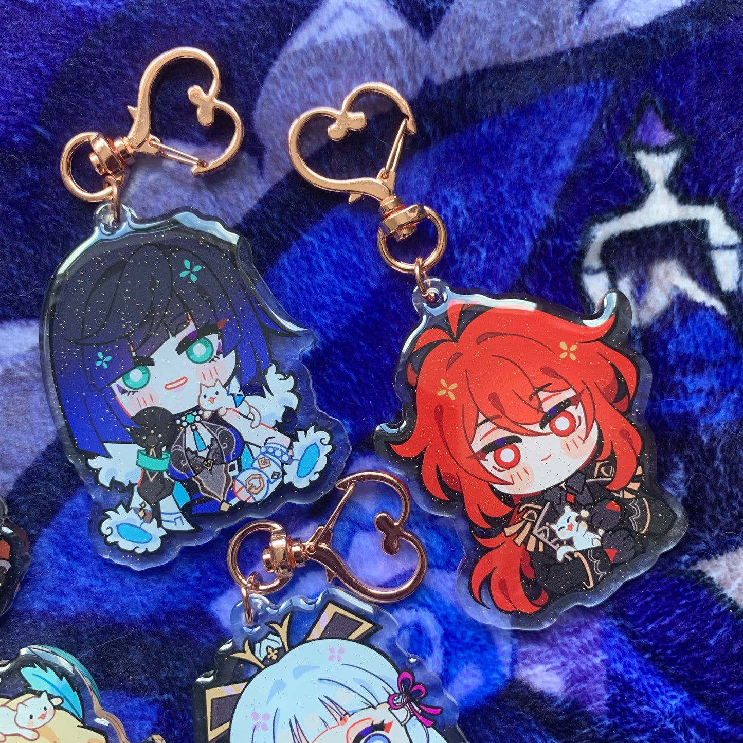 Genshin Impact Cat Companion KEYRINGS Fanmade