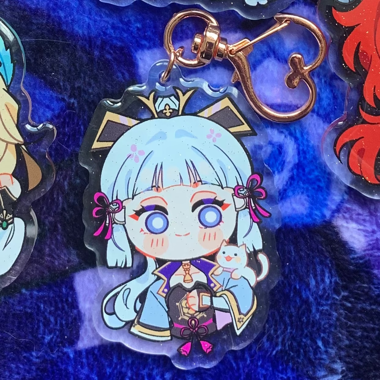 Genshin Impact Ayaka “Cat Companion” Acrylic Charm Fanmade