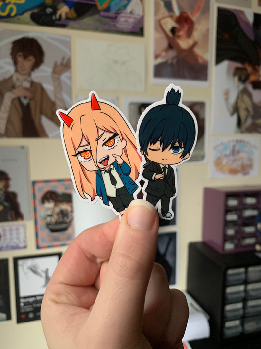 Power Aki Chainsaw Man Stickers Fanmade
